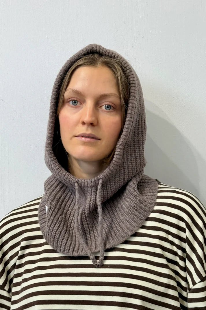 Ost Knitted Hood - Taupe accessories  balaclava