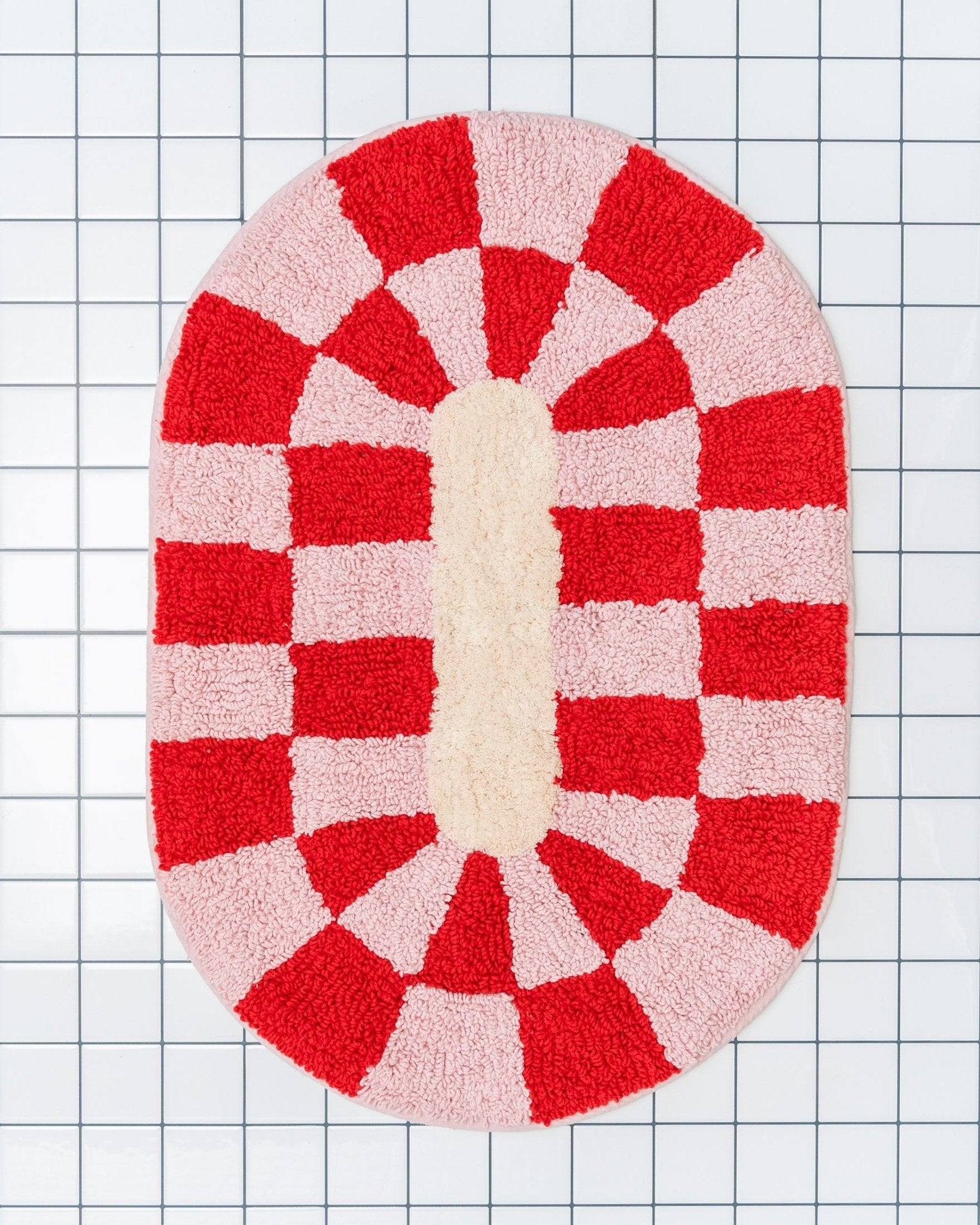 Rita Bathmat - Red and Pink - bathmat Tarta Gelatina Modern Love Store Glasgow