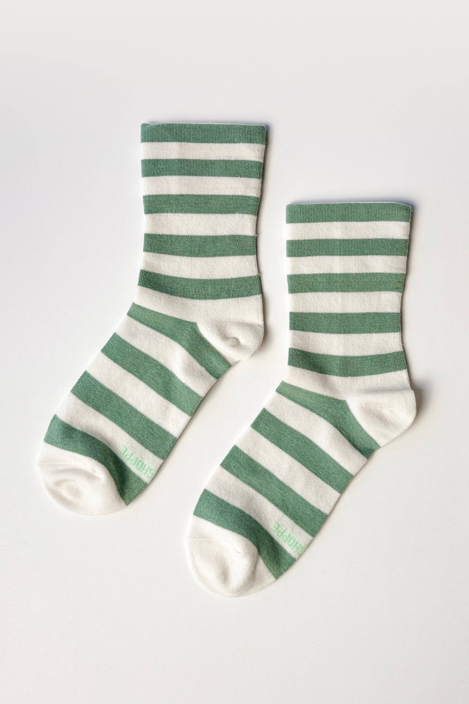 Le Bon Shoppe Wide Wally Socks - Navy Stripe