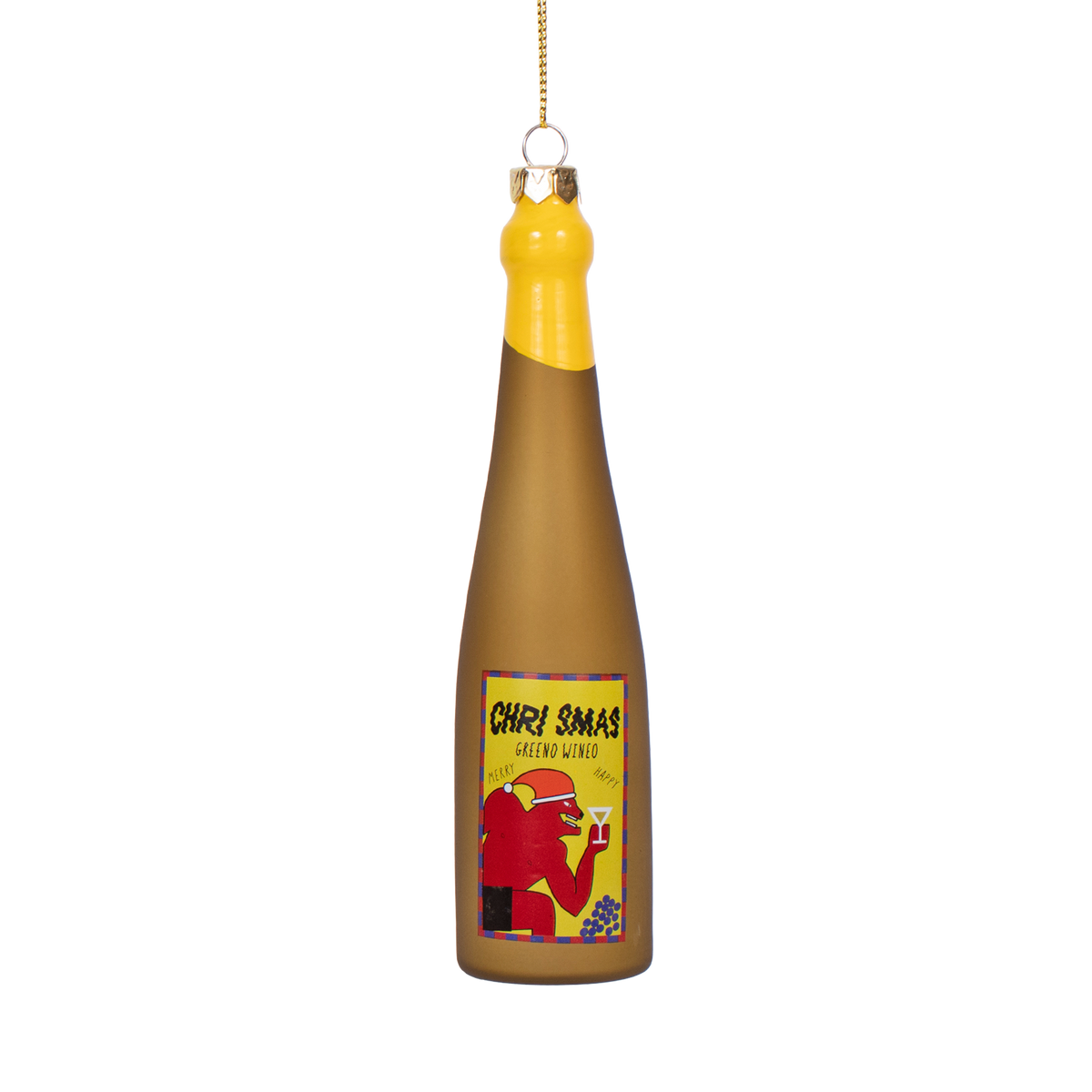 Chris Mas Wine Decoration, 12cm