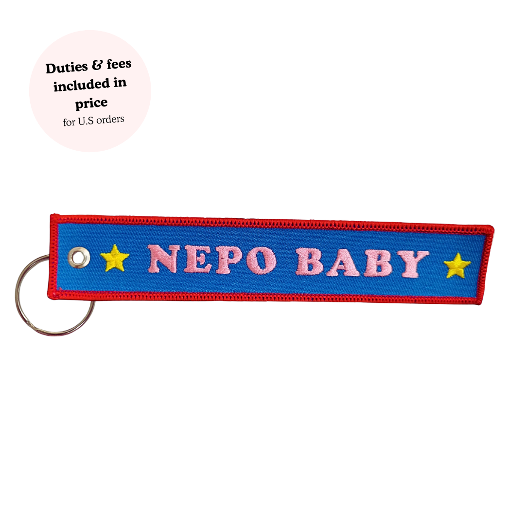 Nepo Baby Embroidered Keychain