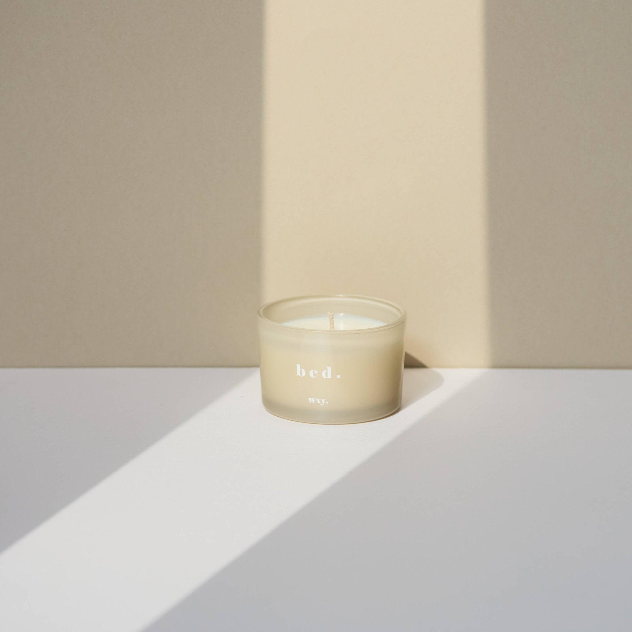 Bed 3oz Candle - Warm Musk + Black Vanilla - wxy. Modern Love Store Glasgow