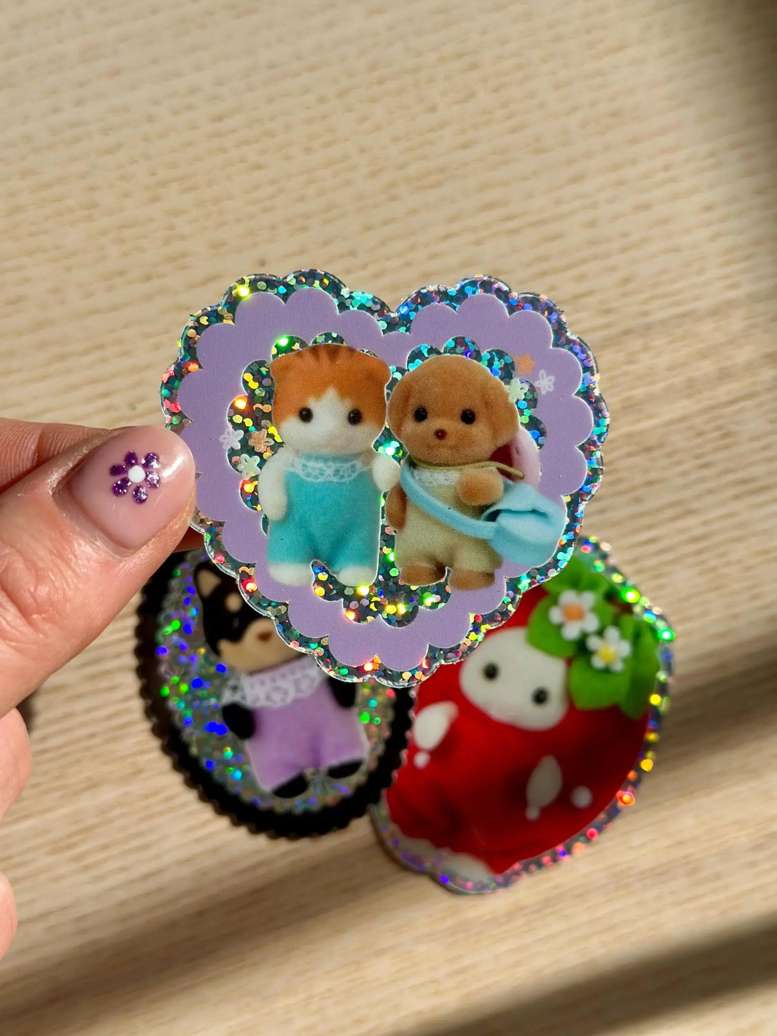 Best Friends Glitter Vinyl Sticker - Shellflower Modern Love Store Glasgow