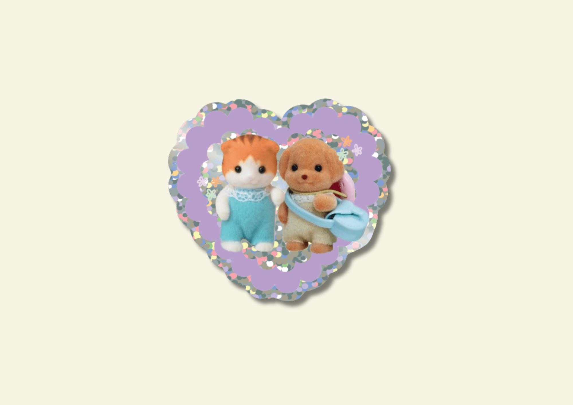 Best Friends Glitter Vinyl Sticker - Shellflower Modern Love Store Glasgow