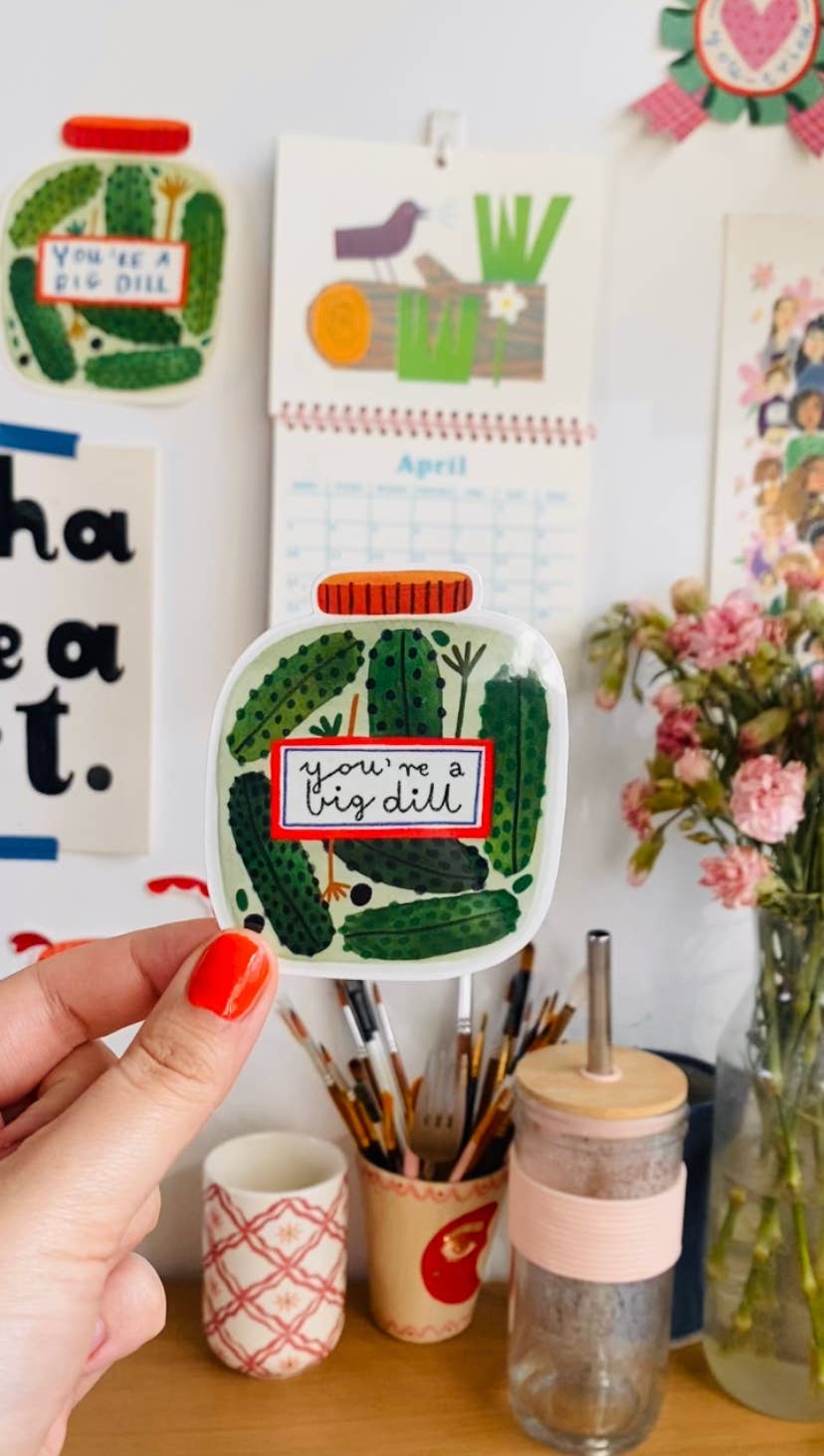 BIG DILL sticker - Daria Solak Illustrations Modern Love Store Glasgow