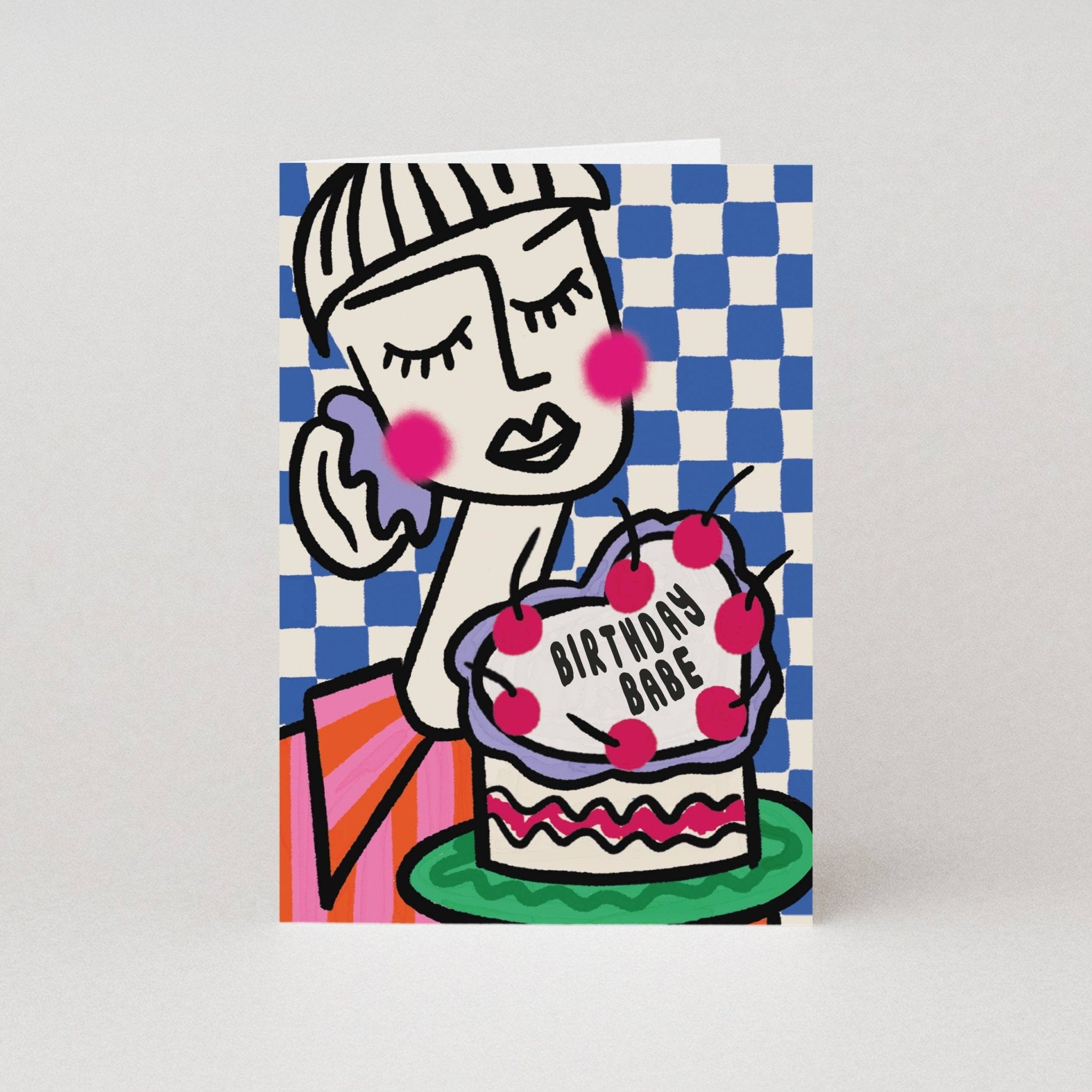Birthday Babe Greeting Card | Colourful Female Birthday Card - Studio Boketto Modern Love Store Glasgow