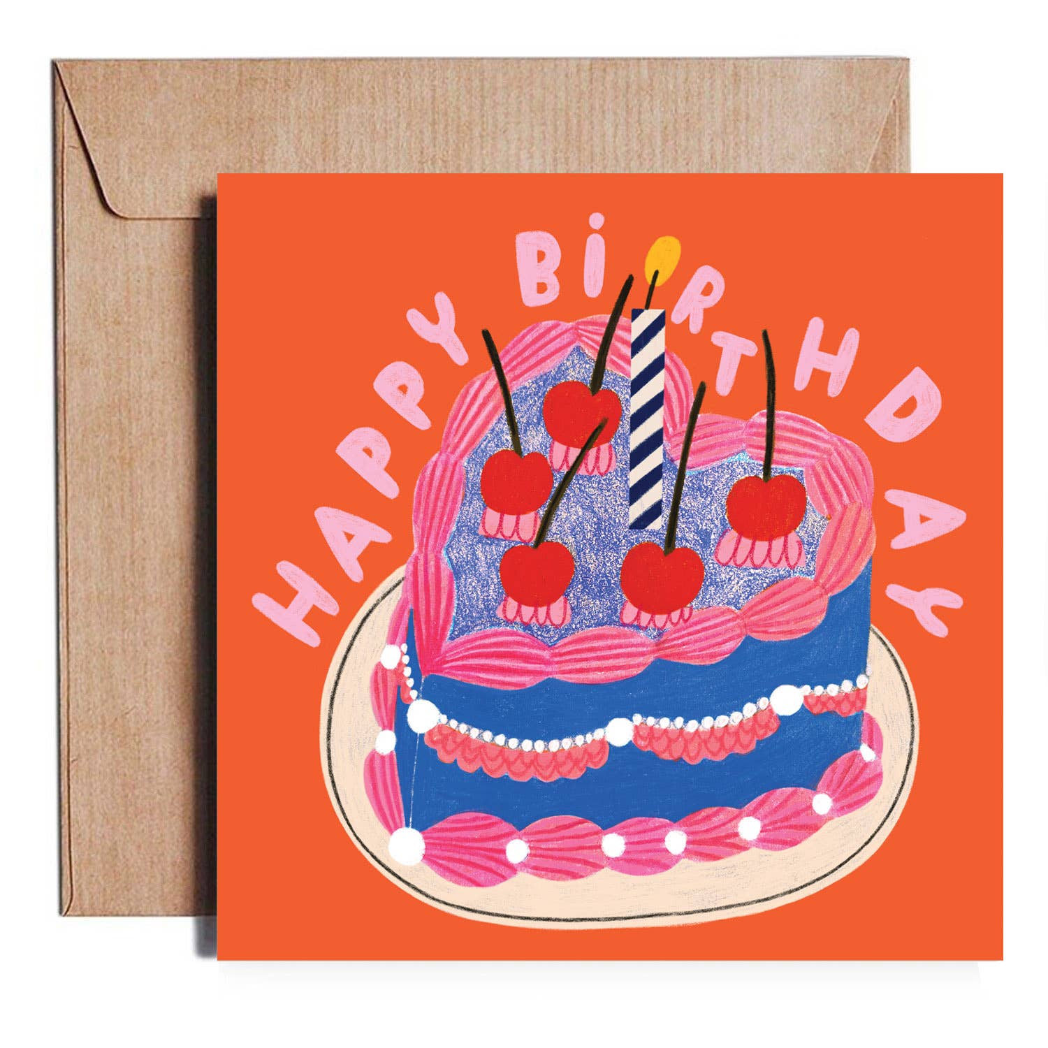 BIRTHDAY CAKE card - Birthday card Daria Solak Illustrations Modern Love Store Glasgow