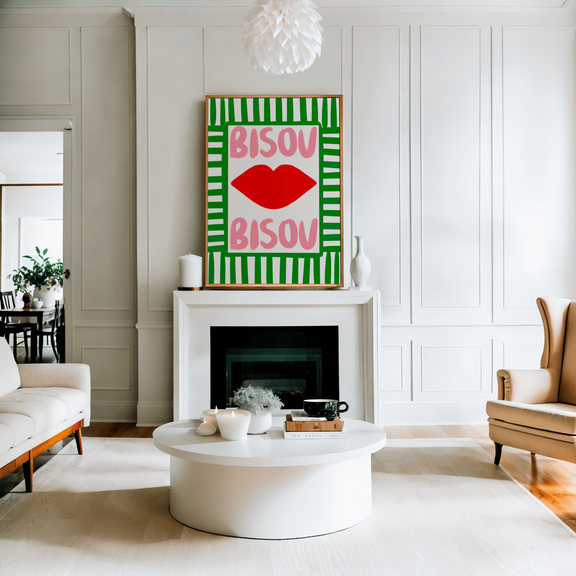 Bisou Bisou Print - Print Nephtys Illustrated Modern Love Store Glasgow