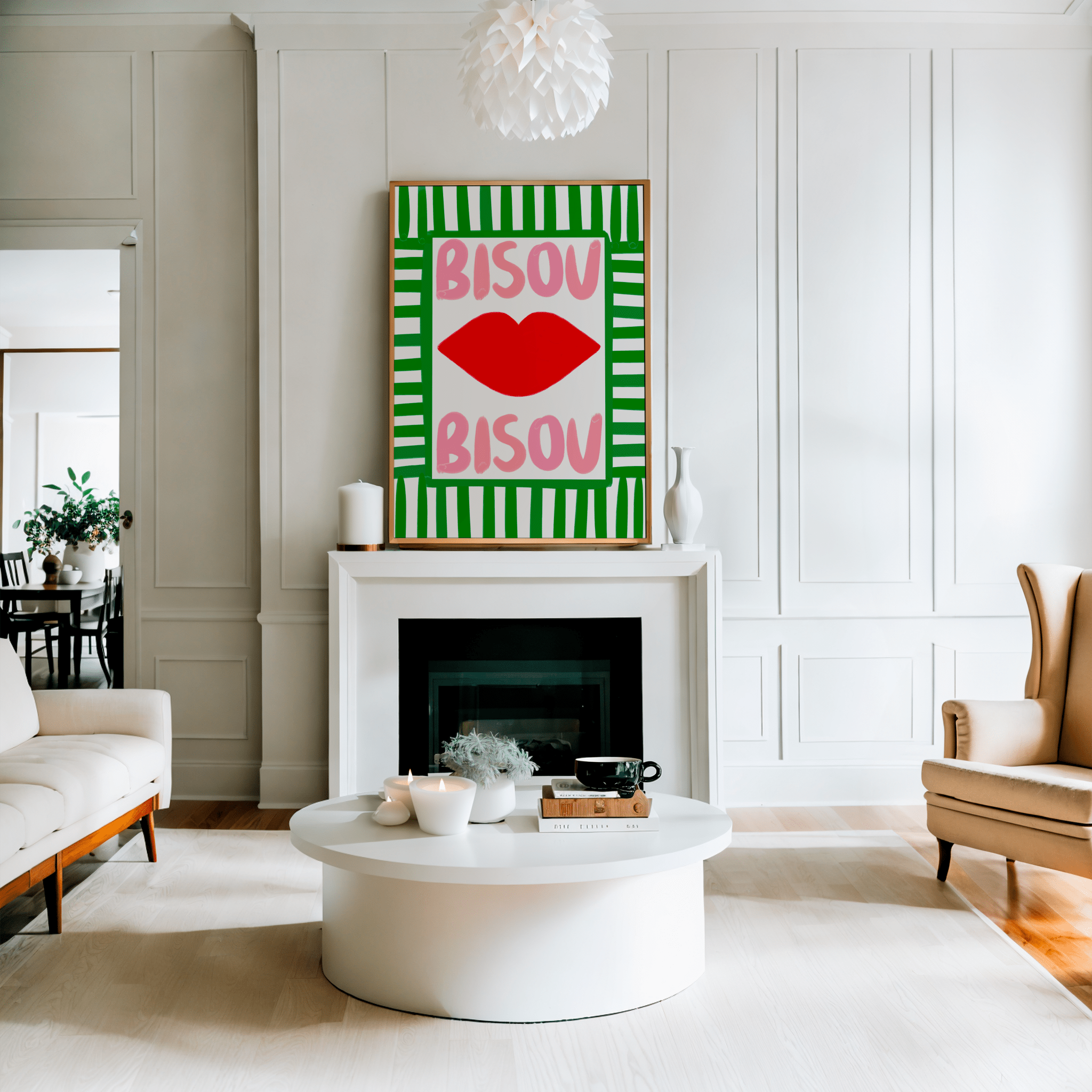 Bisou Bisou Print - Print Nephtys Illustrated Modern Love Store Glasgow