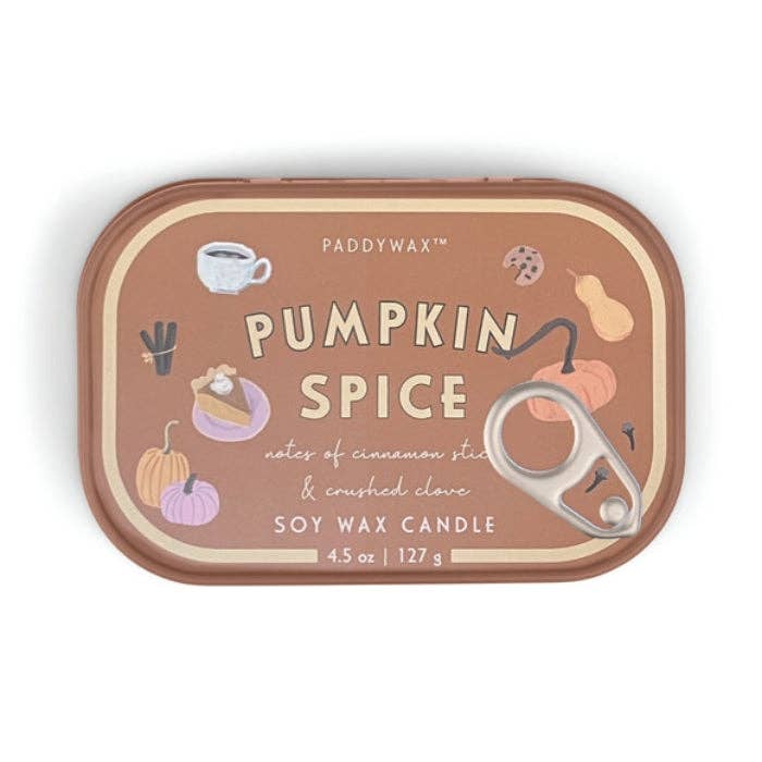 Bistro 4.5oz/127g Pumpkin Printed Tin Candle - Pumpkin Spice - Designworks Collective Modern Love Store Glasgow