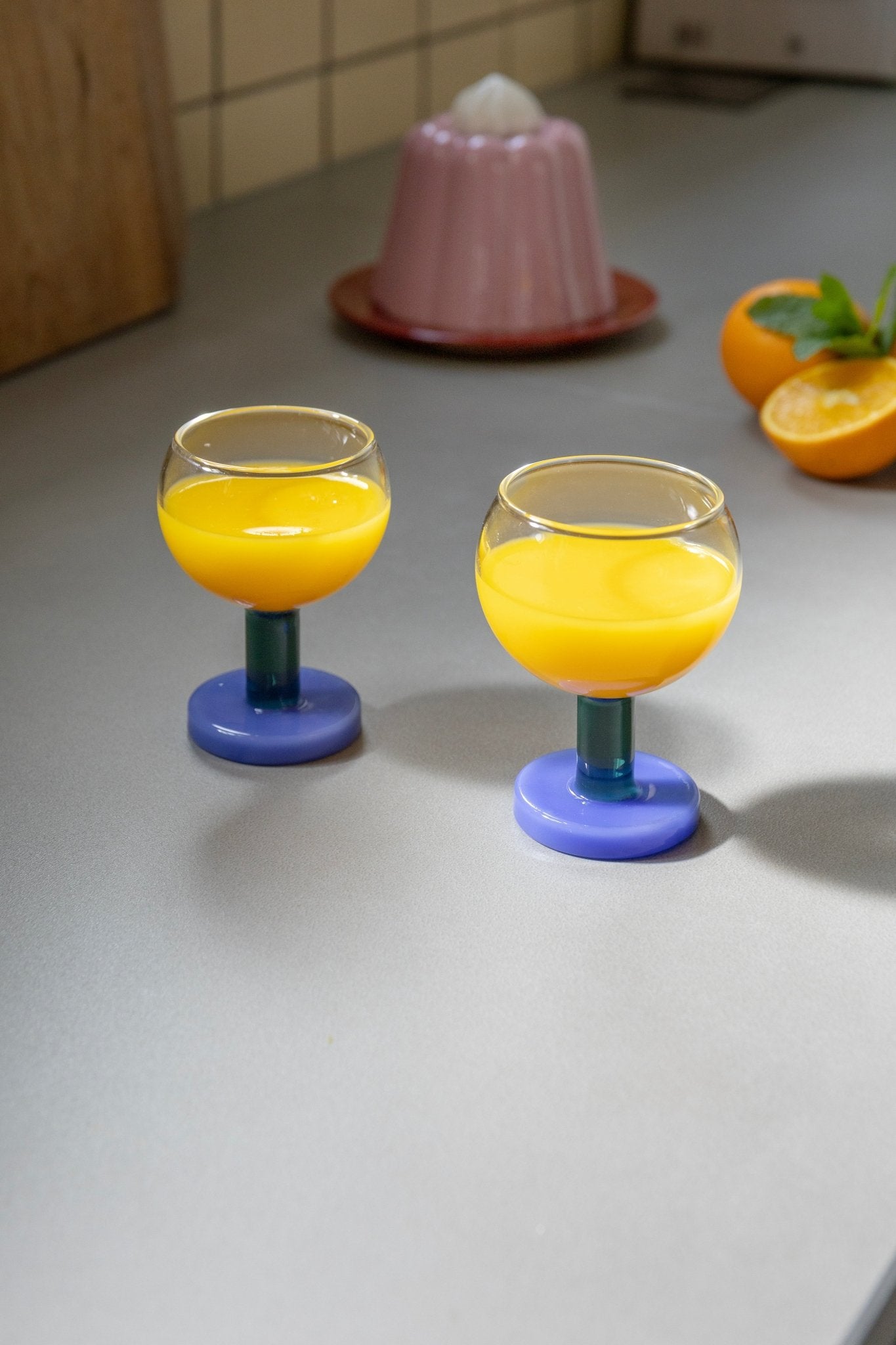 Blue Cantine Glass - set of 2 - Glasses &K Amsterdam Modern Love Store Glasgow