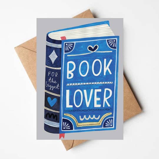 BOOK LOVER card - Daria Solak Illustrations Modern Love Store Glasgow