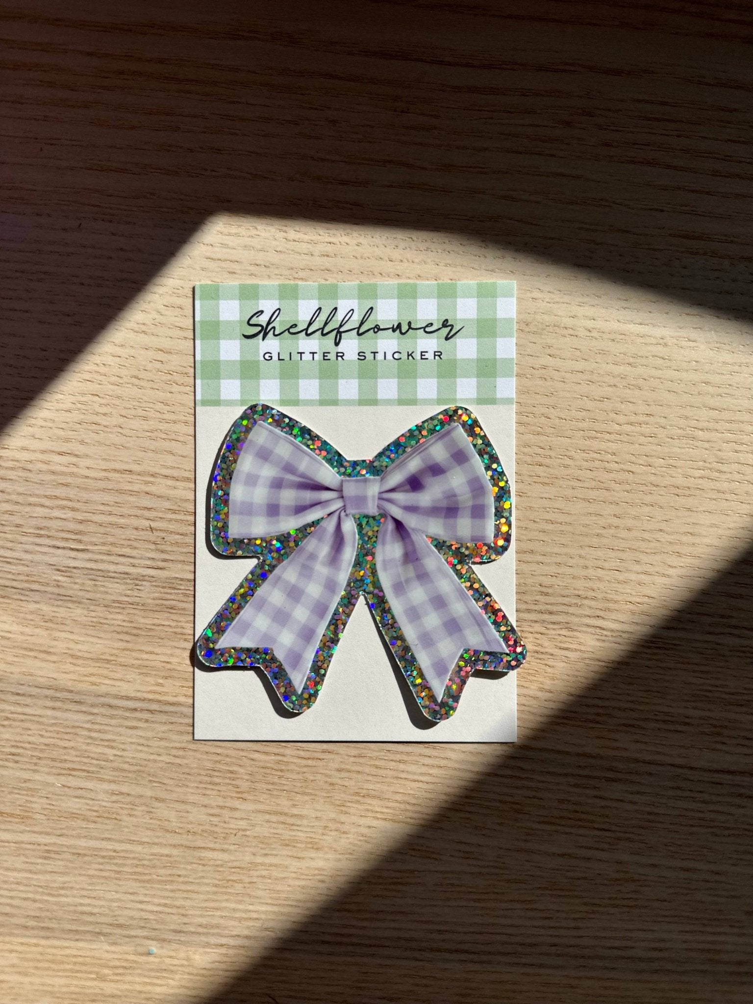 Bow Glitter Vinyl Sticker - Shellflower Modern Love Store Glasgow