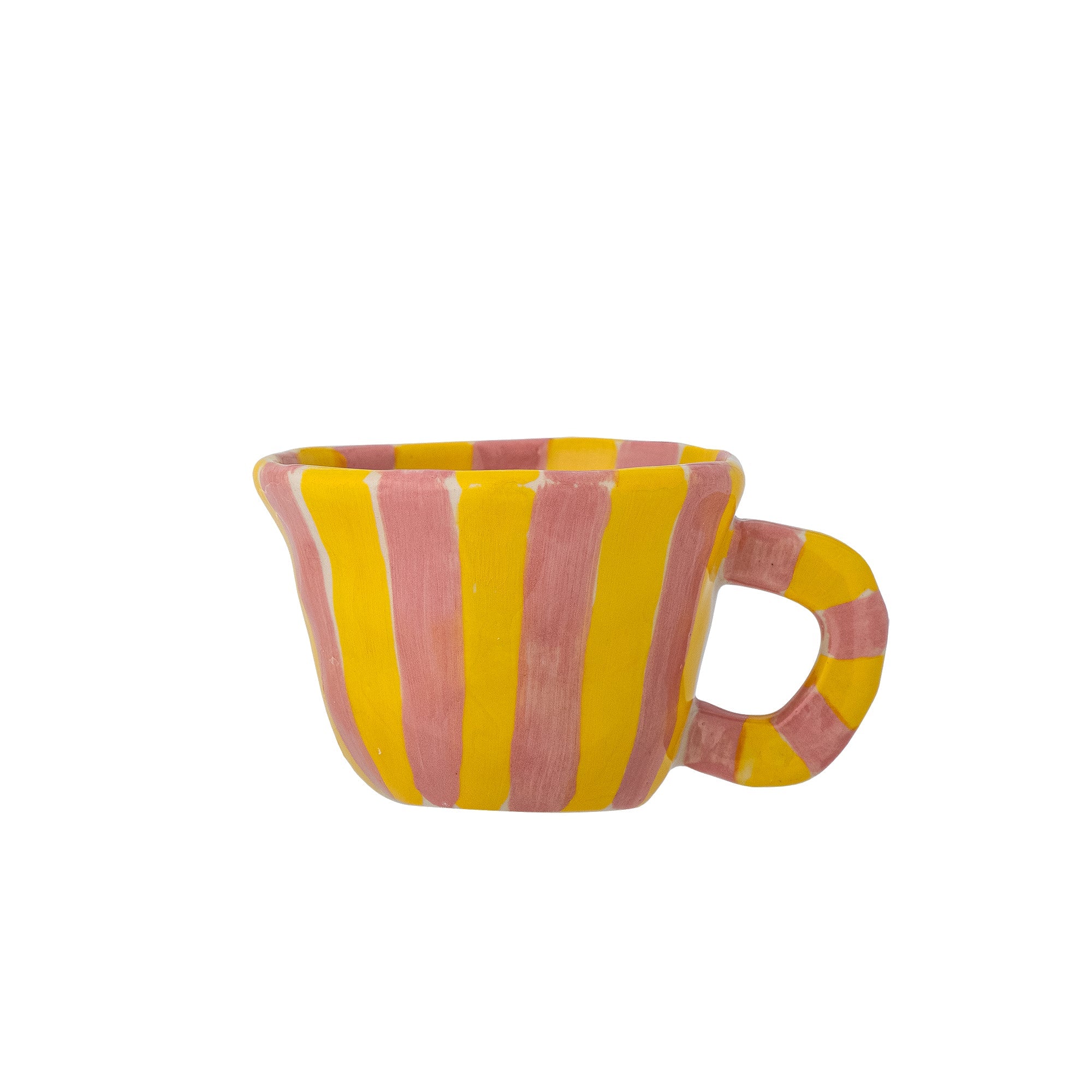 Nina cup in pink and yellow by Bloomingville