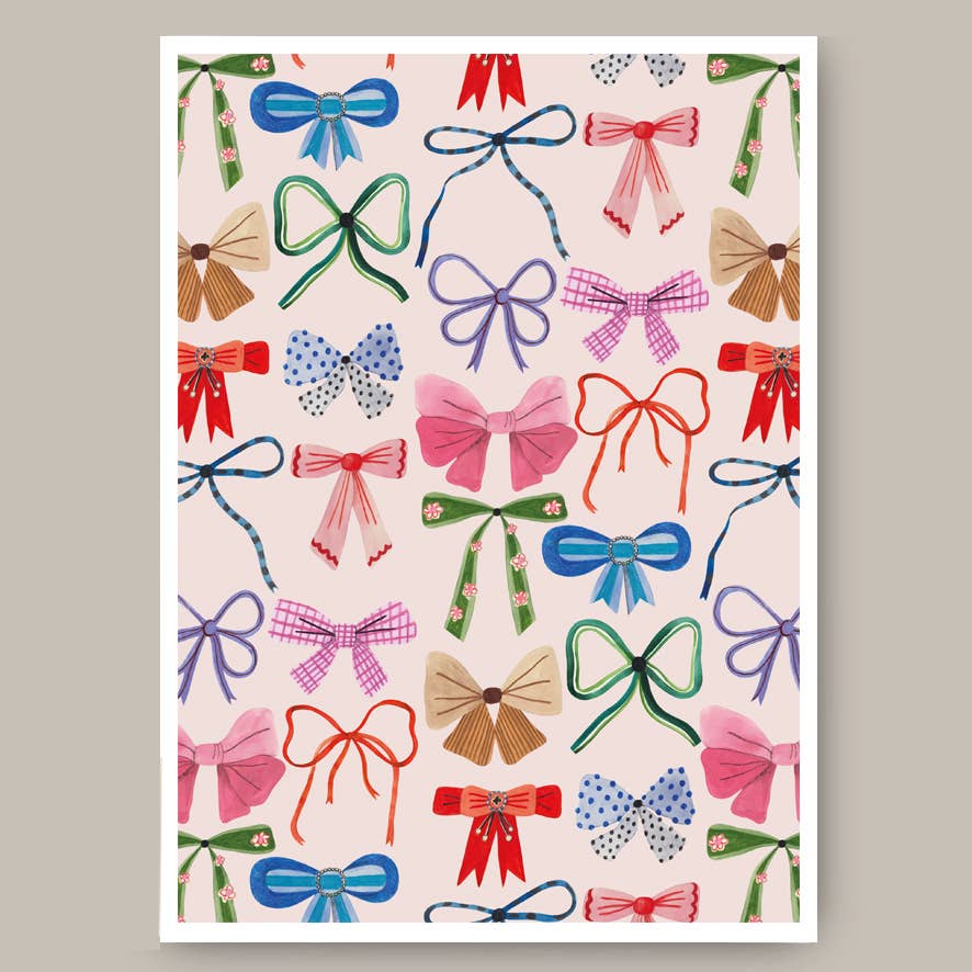 BOWS print - Daria Solak Illustrations Modern Love Store Glasgow