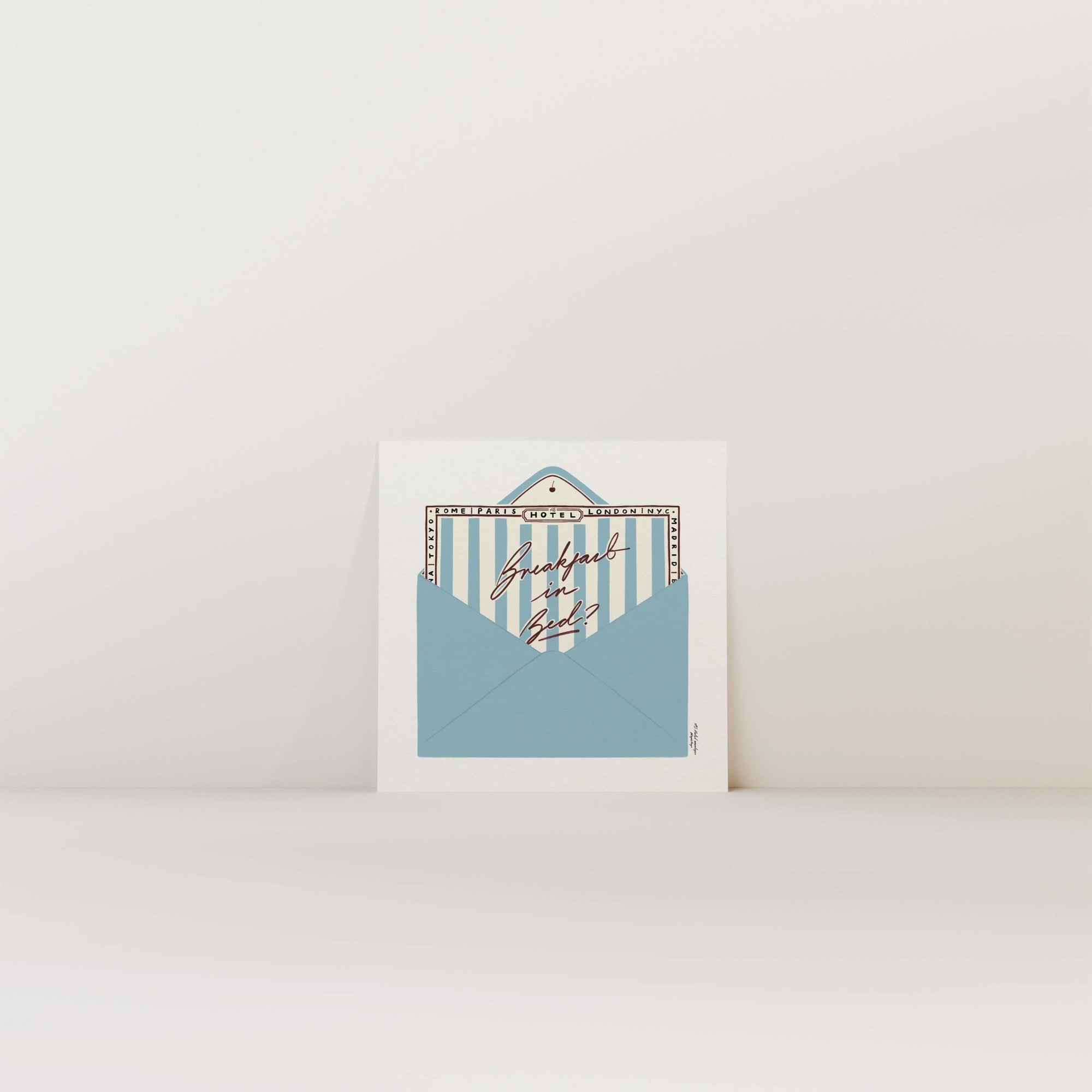 Breakfast in Bed Print - Square 10x10 - Print Nephtys Illustrated Modern Love Store Glasgow