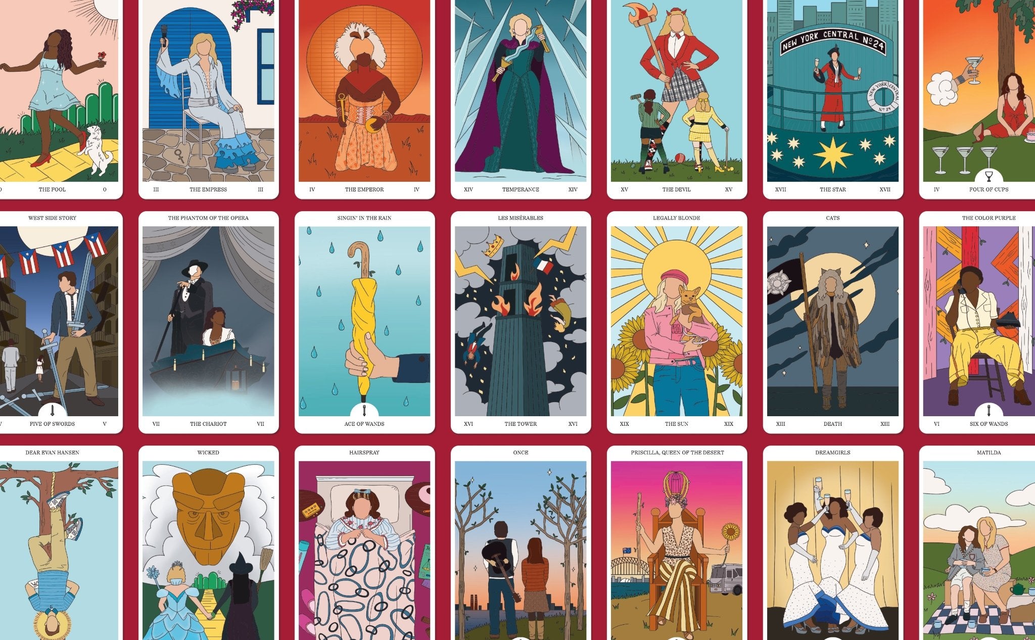 Broadway Tarot - See your future up in lights - Tarot Cards Thames & Hudson Modern Love Store Glasgow