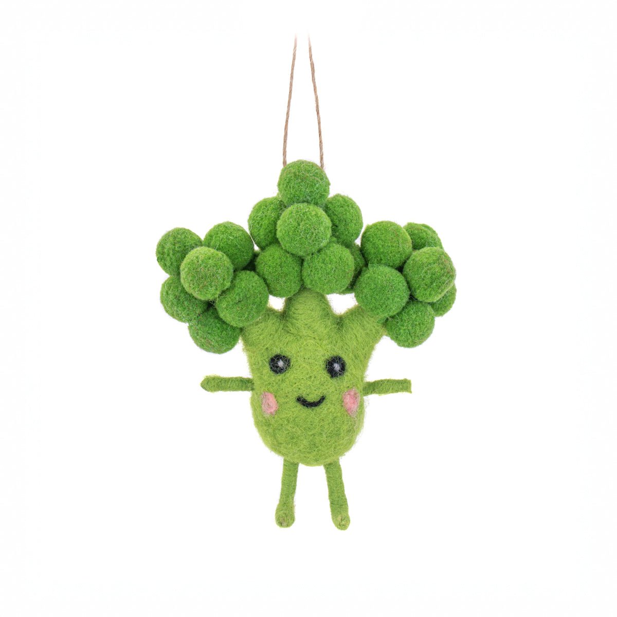Broccoli Felt Christmas Decoration - bauble Sass & Belle Modern Love Store Glasgow