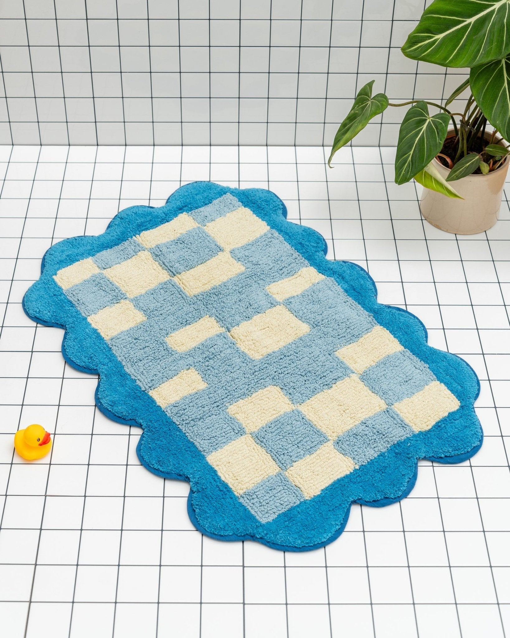 Burbuja Bath Mat - Blue - bathmat Tarta Gelatina Modern Love Store Glasgow