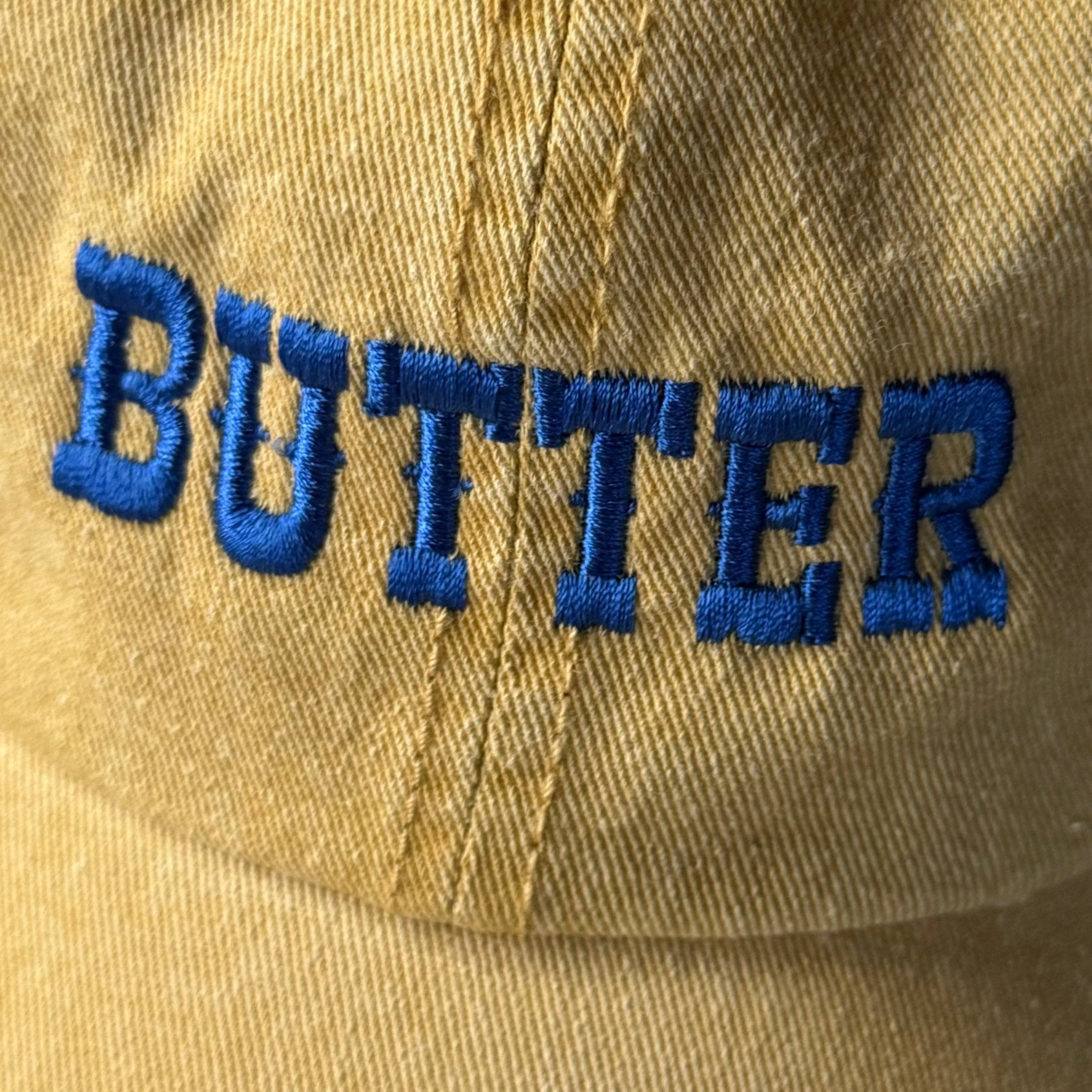 Butter Baseball Cap Dad Hat Restaurant foodie Chef bakery: Pigment dyed yellow - The Silver Spider Modern Love Store Glasgow