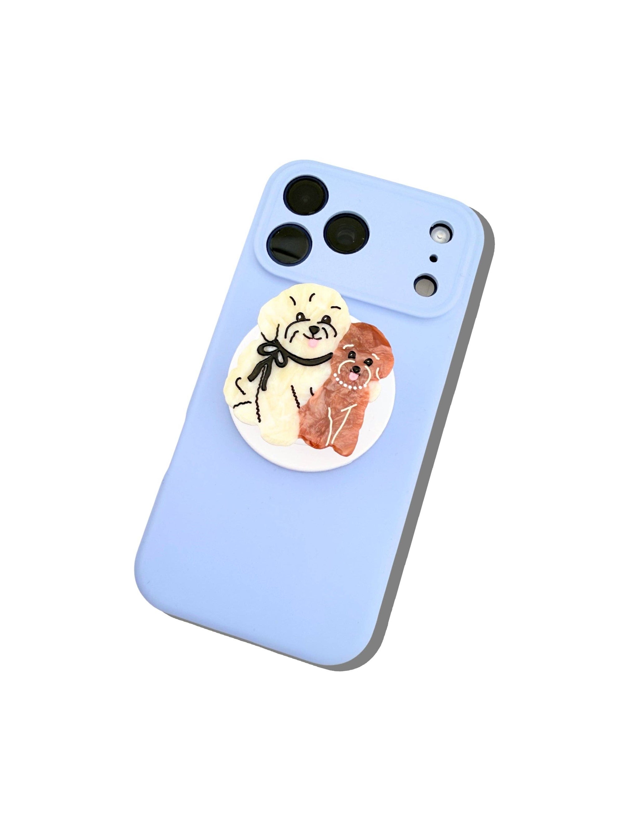 Hand-painted Phone Grip Charm | Puppy Friends  | Eco-Friendly