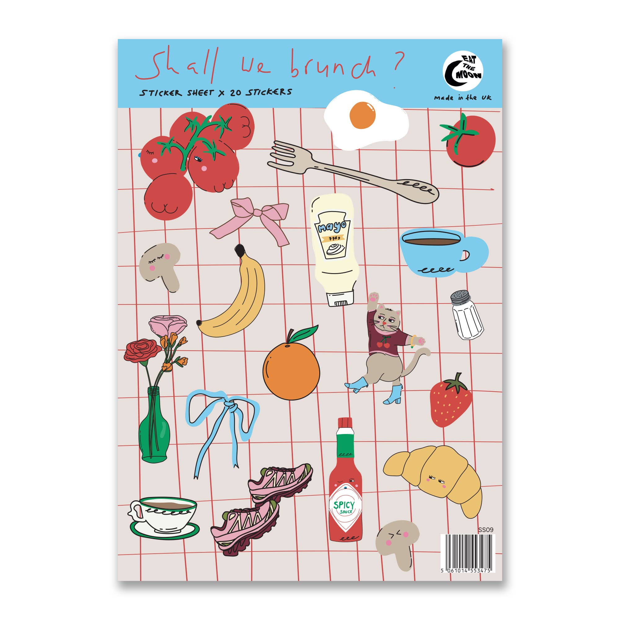 Eat The Moon A6 Sticker Sheet -  Shall we brunch?