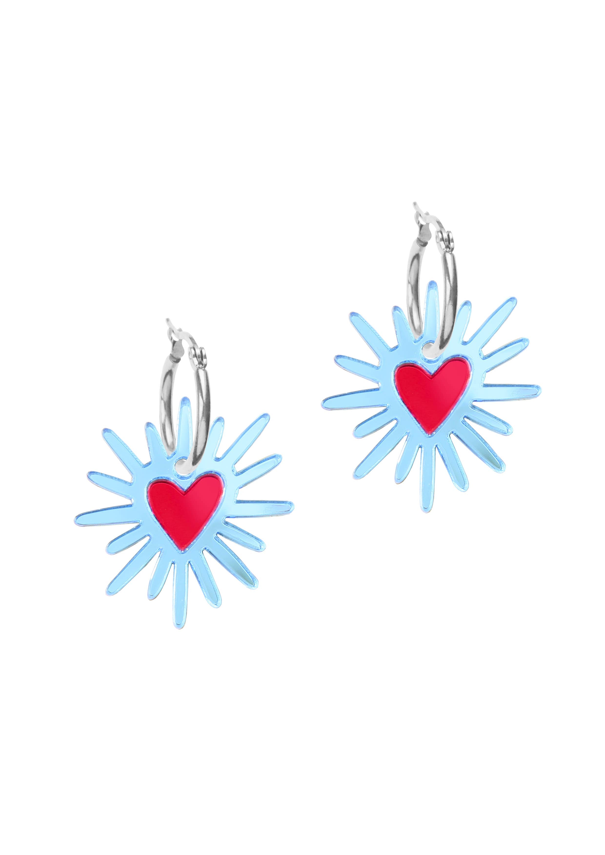Shining Heart Hoops: Gold + Red