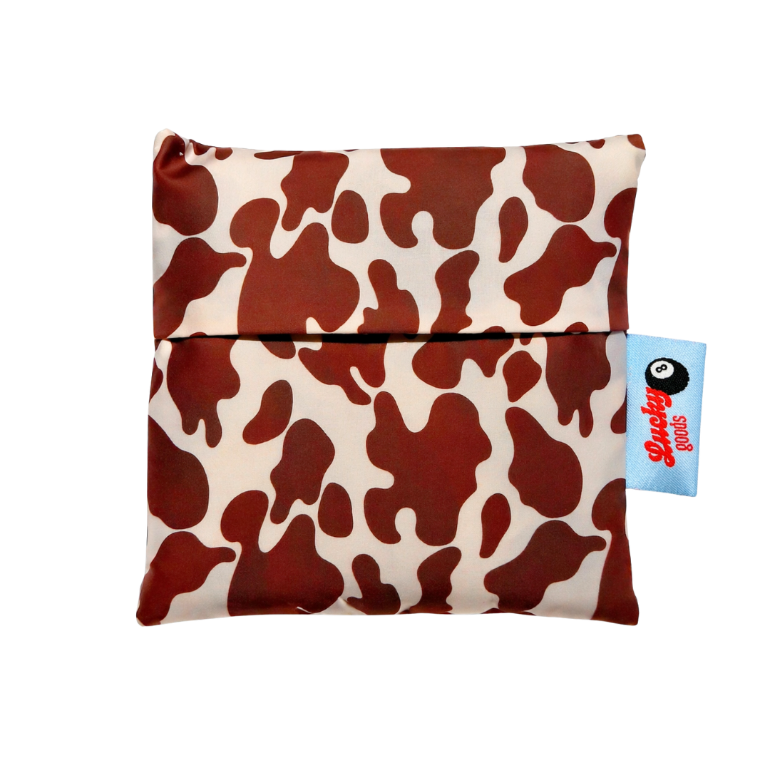 Cow Print Foldable Nylon Tote