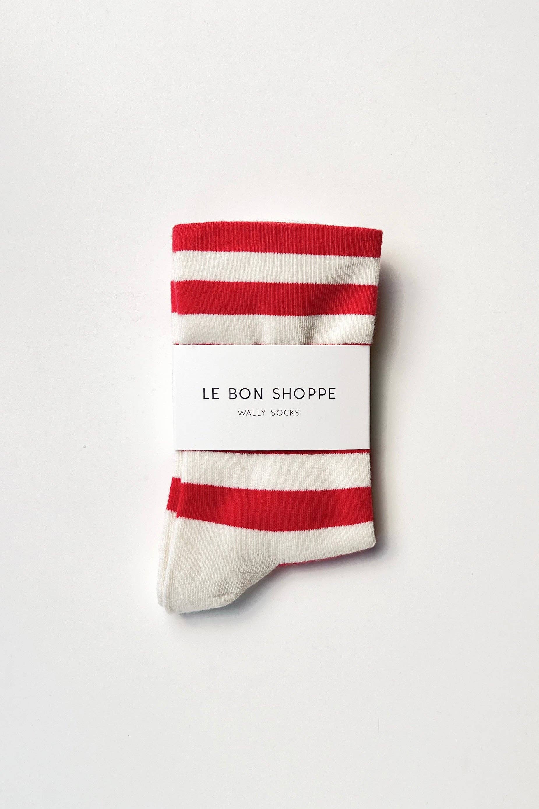Le Bon Shoppe Wide Wally Socks - Red Stripe