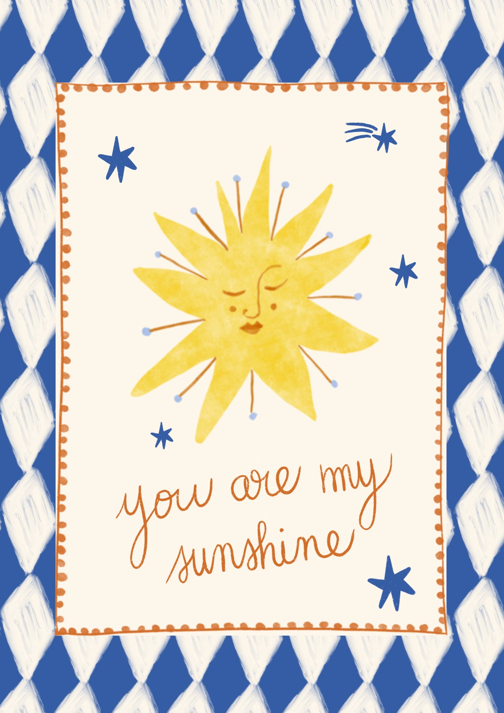 You are my sunshine print A4