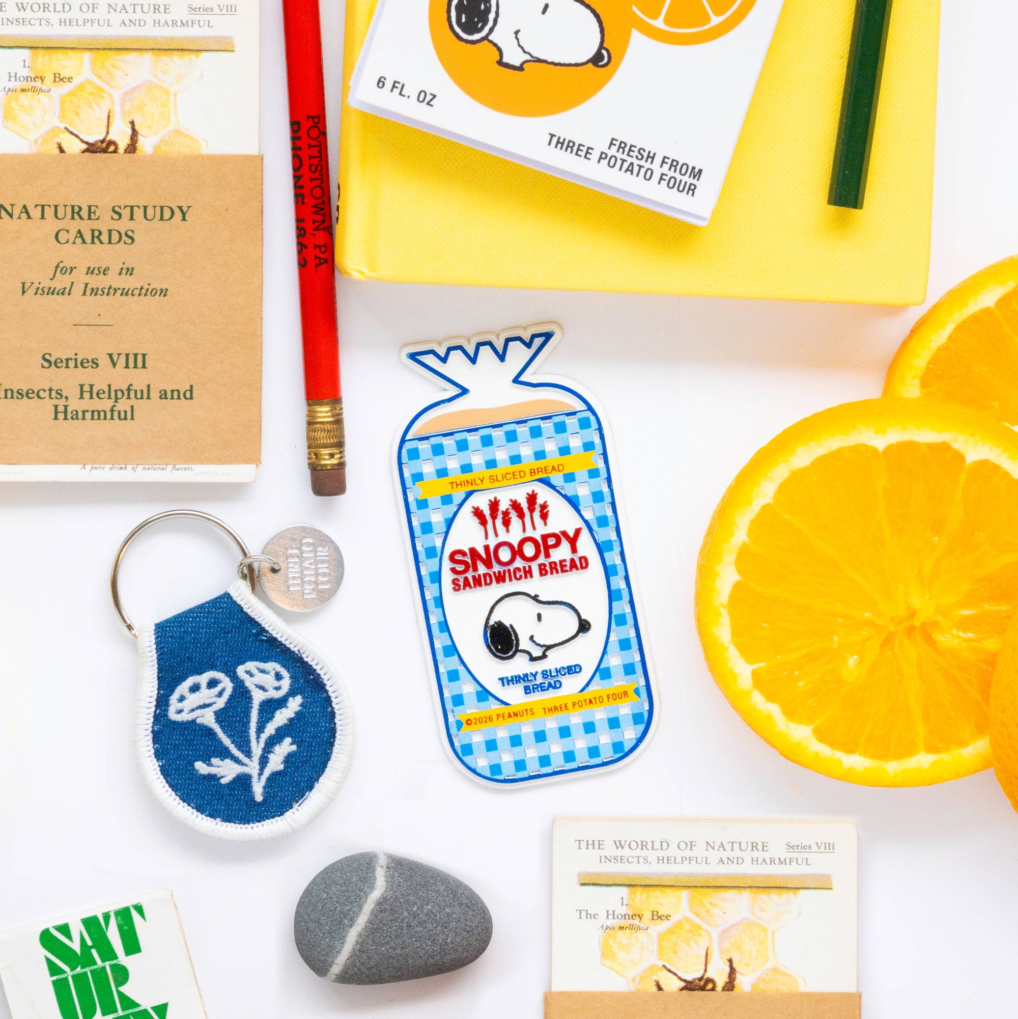 Snoopy Bread Fridge Magnet by Three Potato Four, styled shot