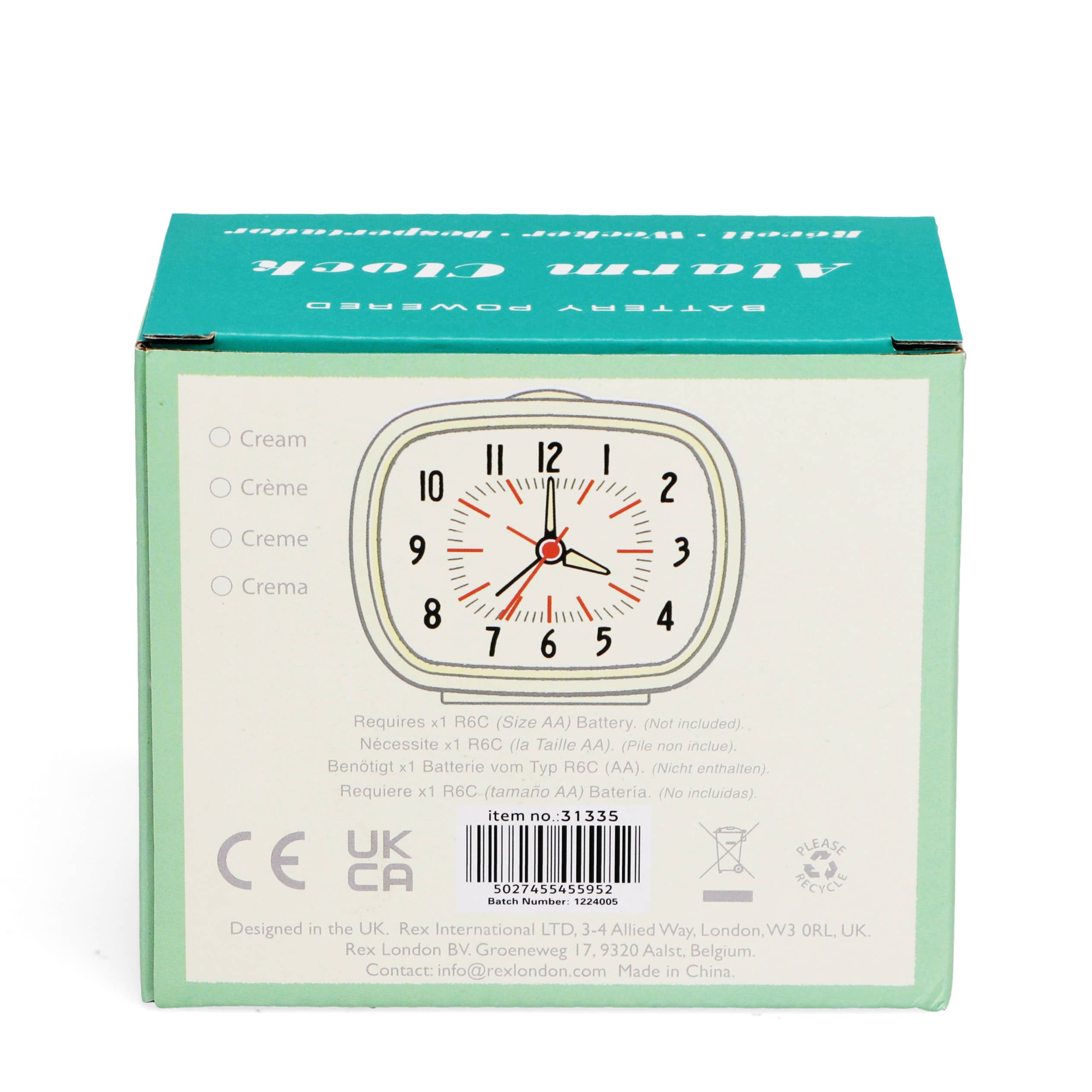 Retro alarm clock - Ivory white
