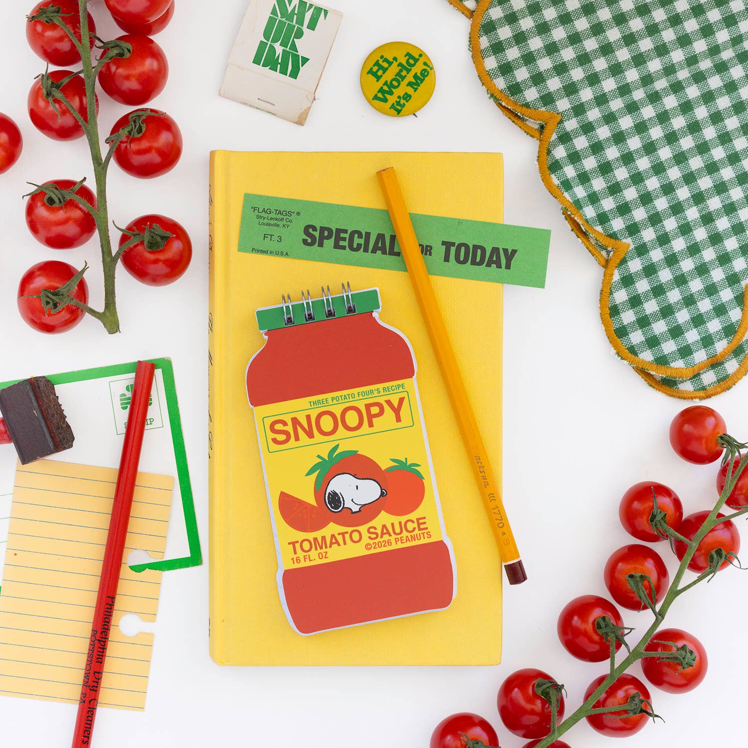 Snoopy Tomato mini notebook detail