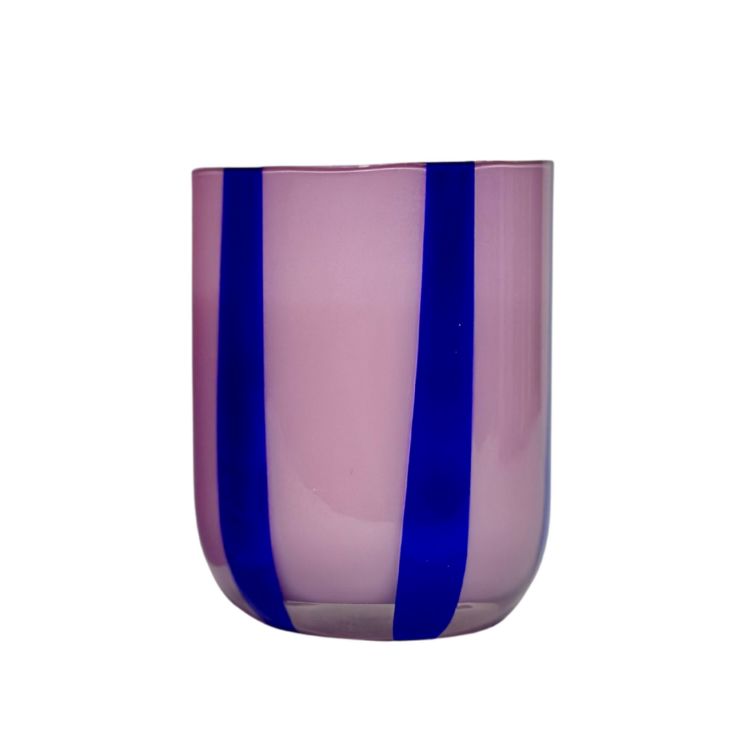 Atina Glassware: Lilac & Navy