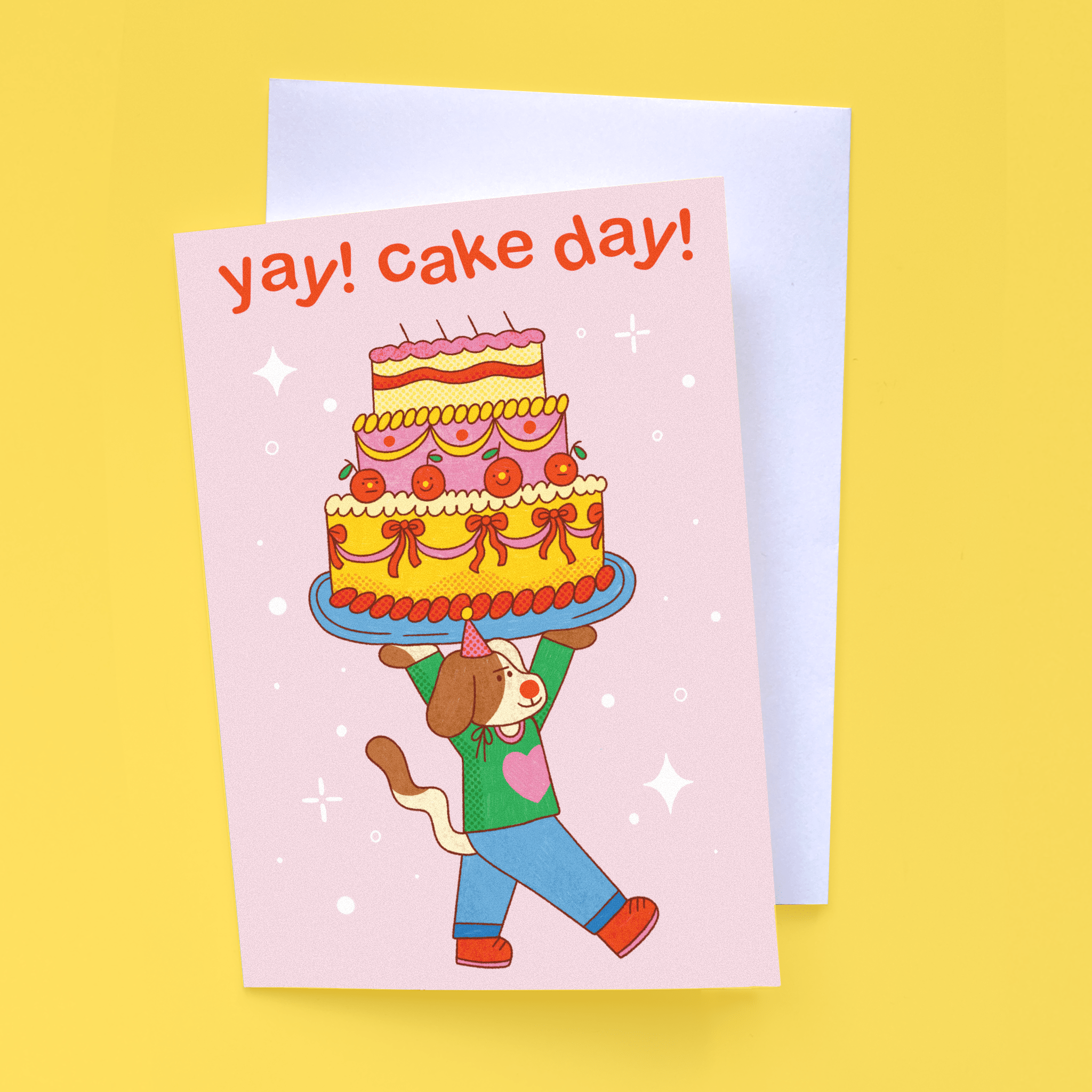 Cake day greetings card  - Iris Otto Illustration Modern Love Store Glasgow