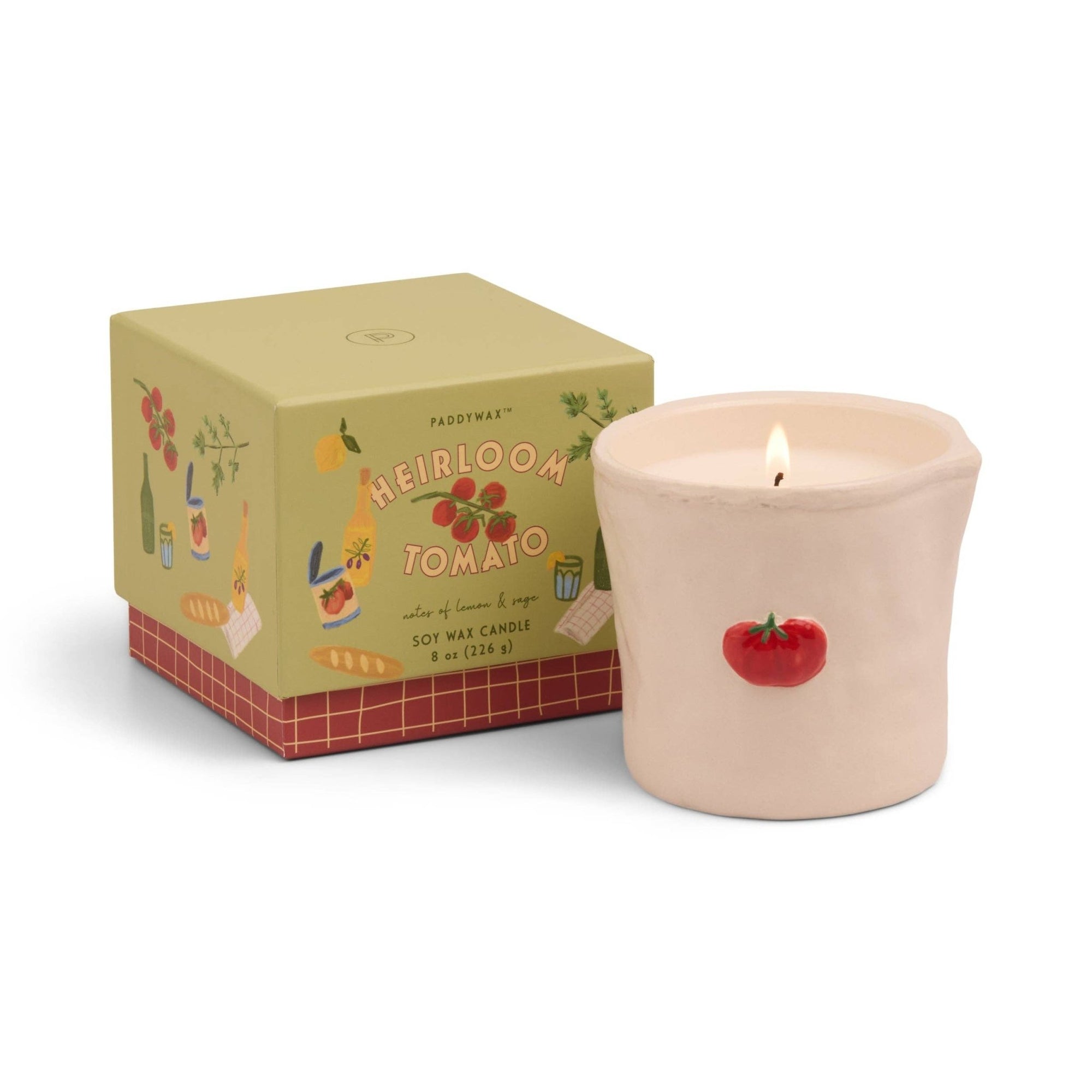 Paddywax Bistro Tomato Ceramic Candle - Heirloom Tomato - Candles Designworks Collective Modern Love Store Glasgow