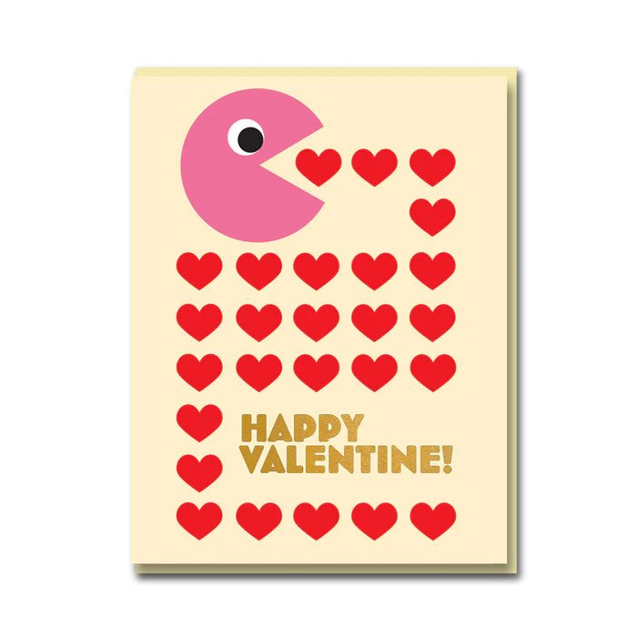 Pac - Man Valentine's Card - Card 1973 Modern Love Store Glasgow