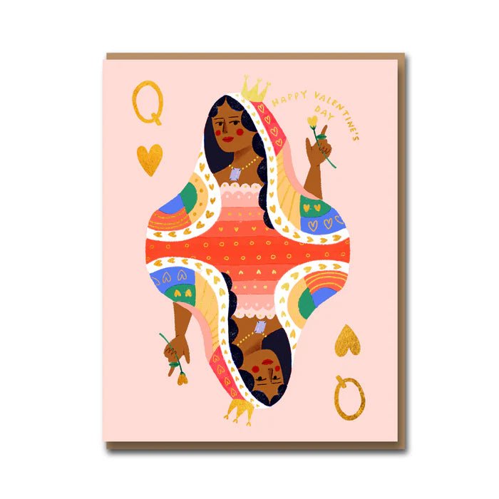 Queen of Hearts Valentines Card greetings - card  Card