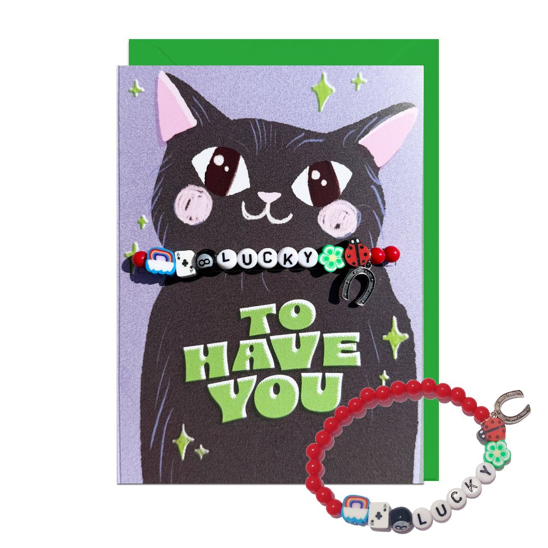 Lucky to have you Pick N Mix Bracelet Card birthday - card  Card