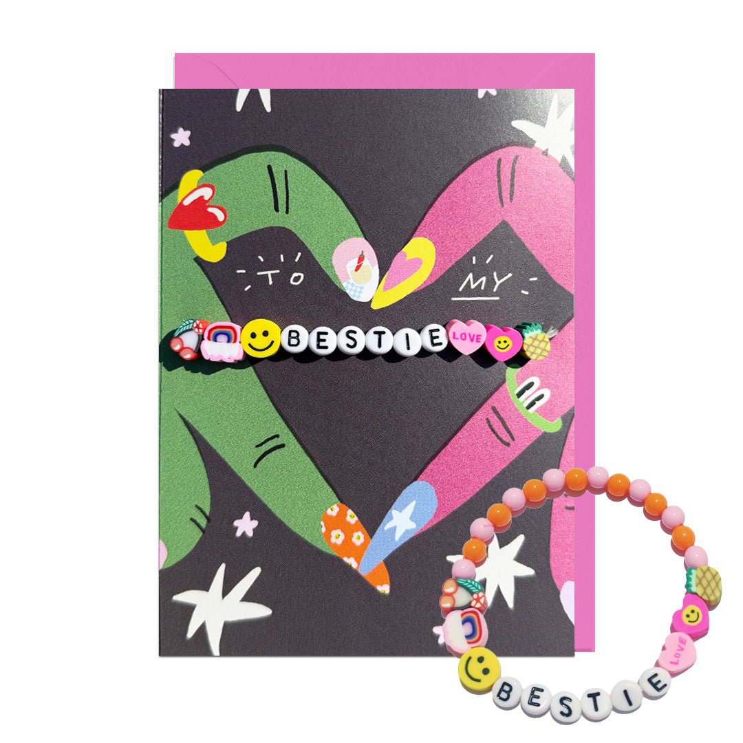 To My Bestie Pick N Mix Bracelet Card birthday - card  Card