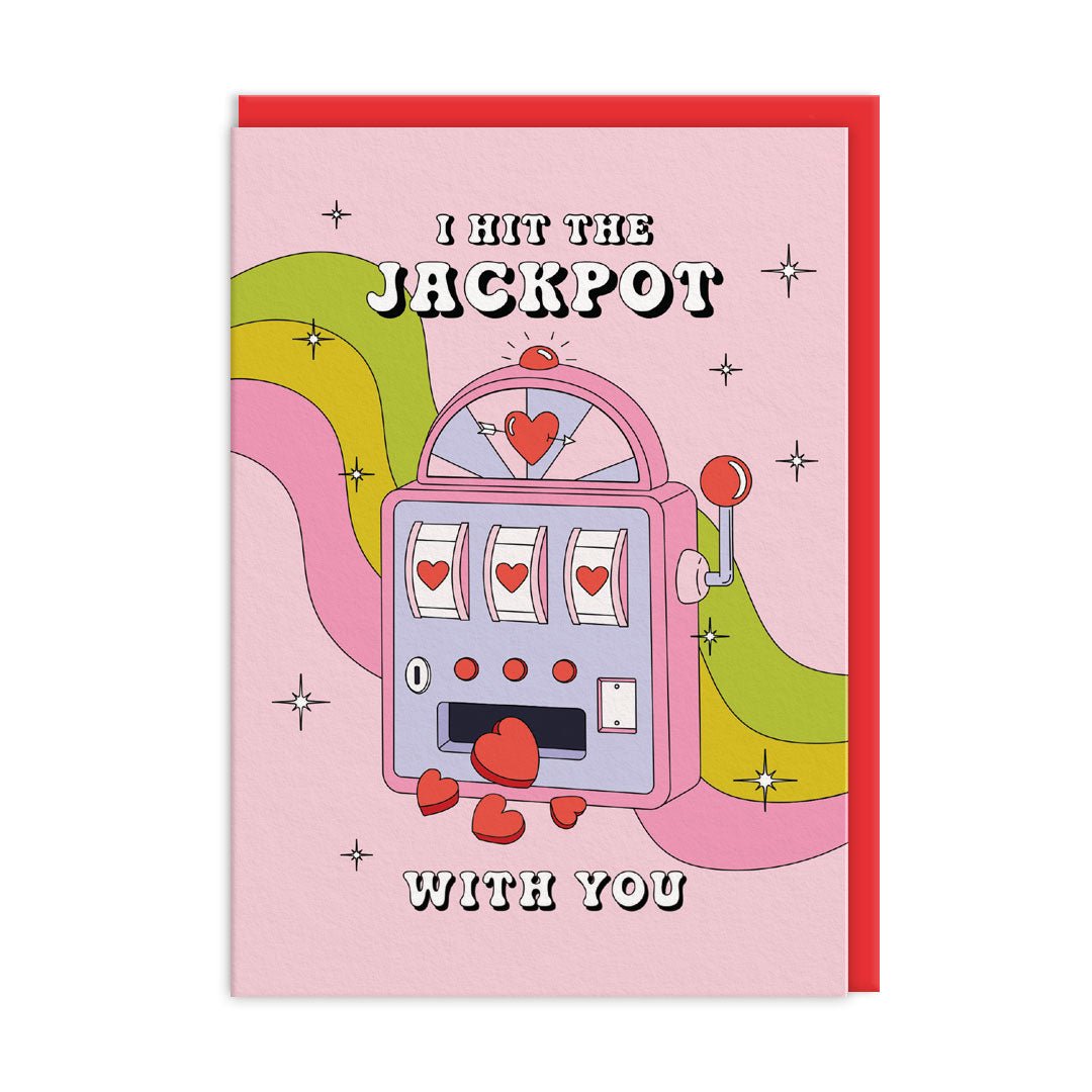 I Hit The Jackpot Greeting Card - Card Ohh Deer UK + EU Modern Love Store Glasgow