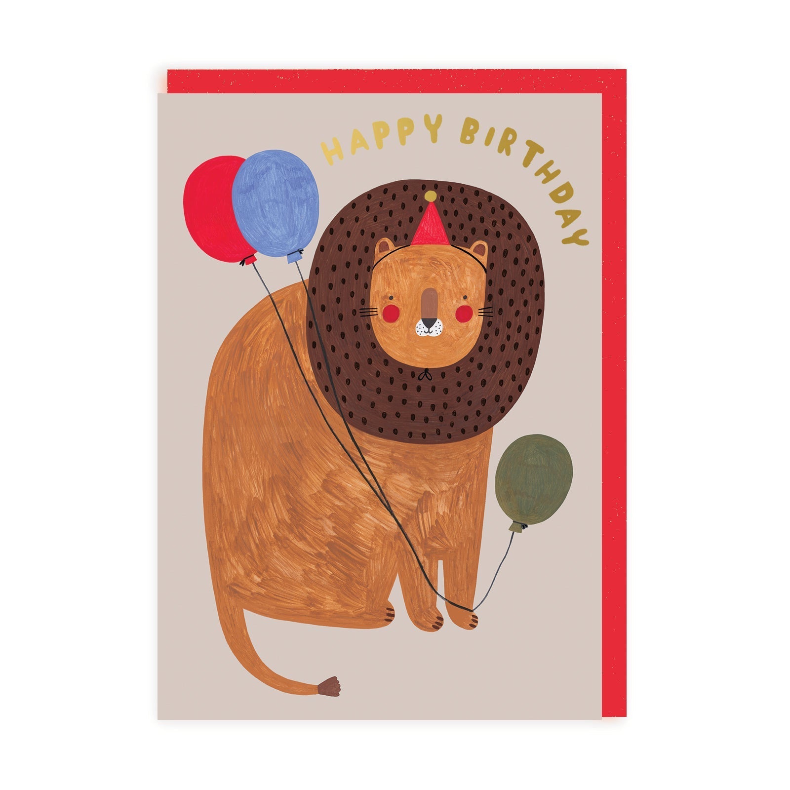 Lions with Balloons Birthday Card - Card Ohh Deer UK + EU Modern Love Store Glasgow
