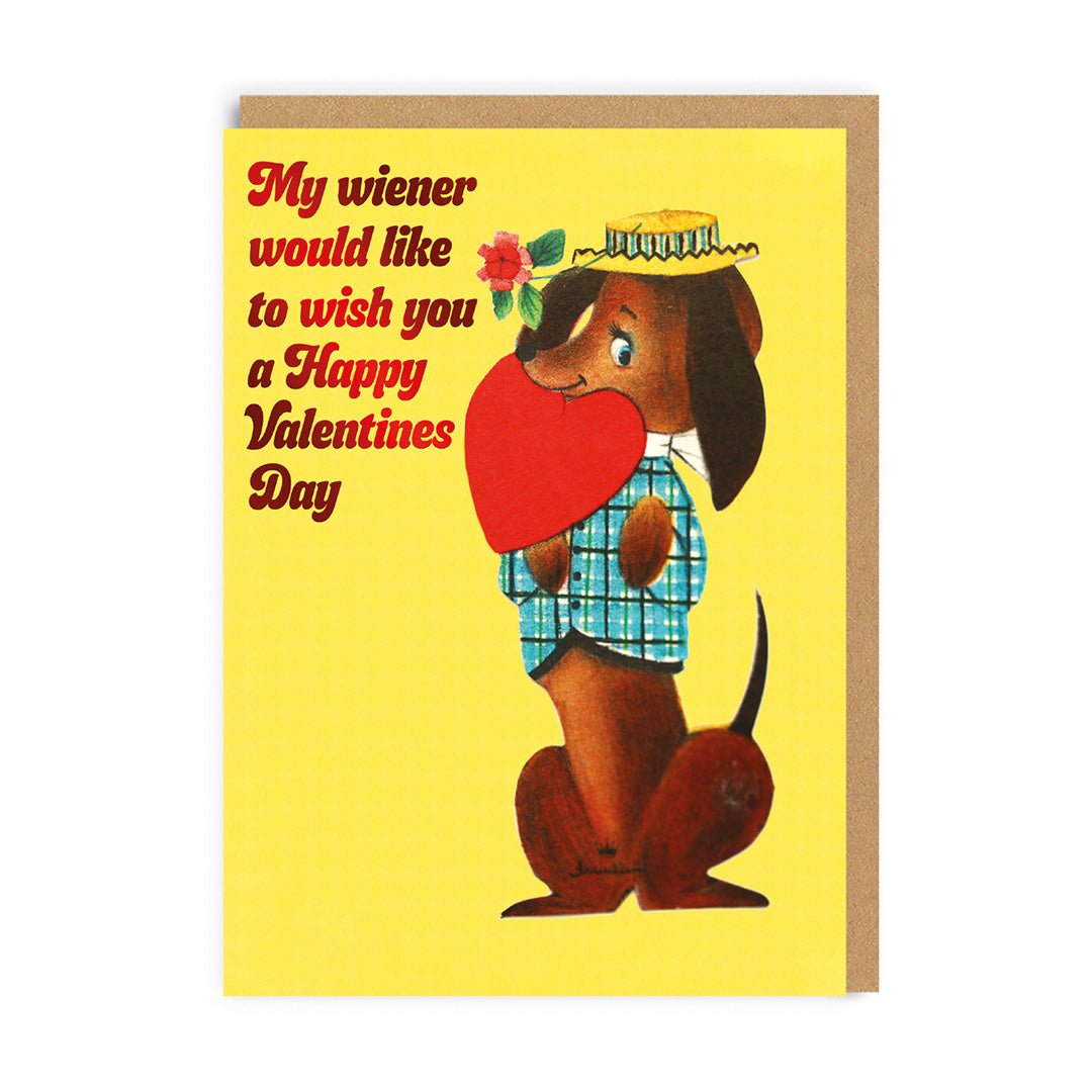 My Wiener Valentine's Day Card - Card Ohh Deer UK + EU Modern Love Store Glasgow