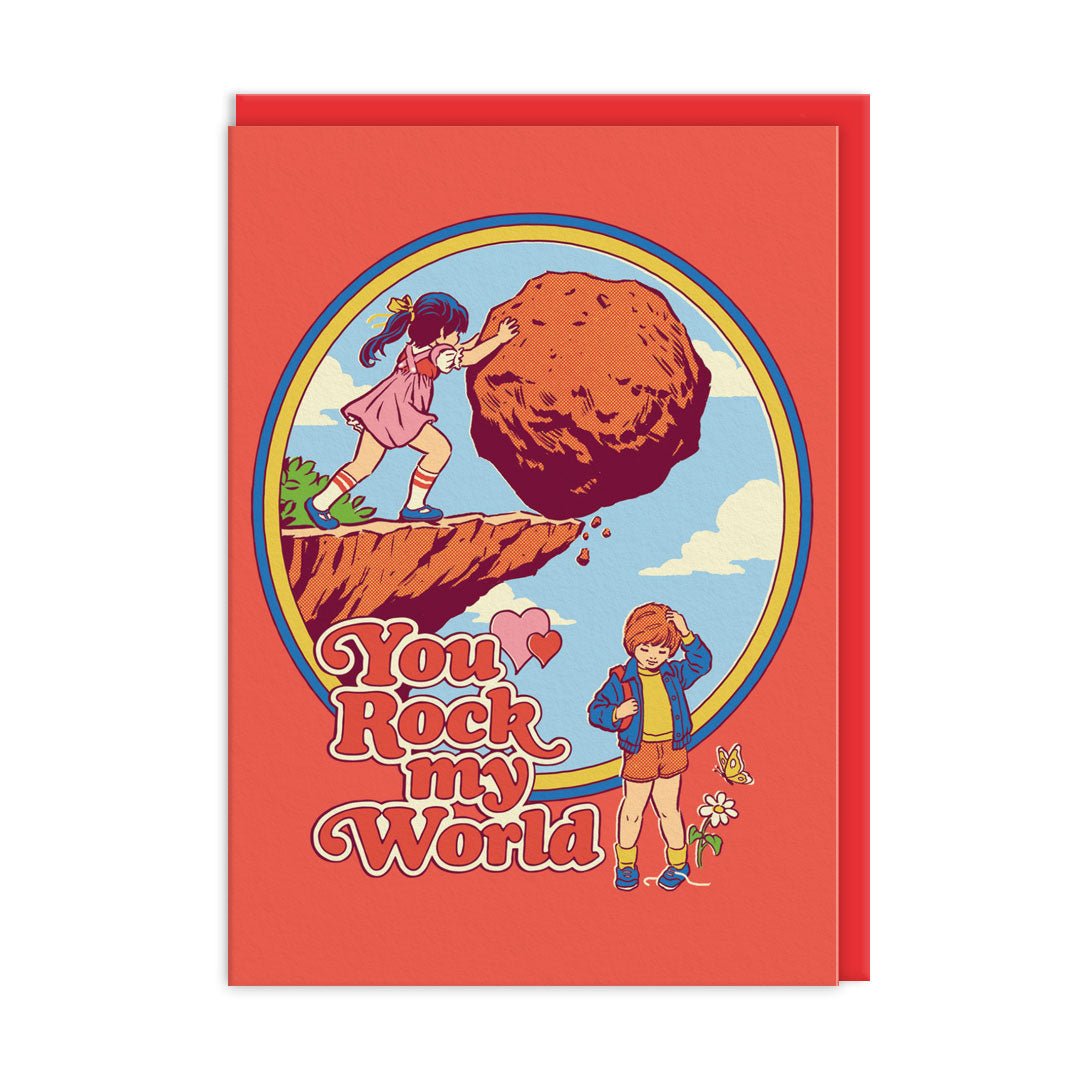You Rock My World Greeting Card - Card Ohh Deer UK + EU Modern Love Store Glasgow