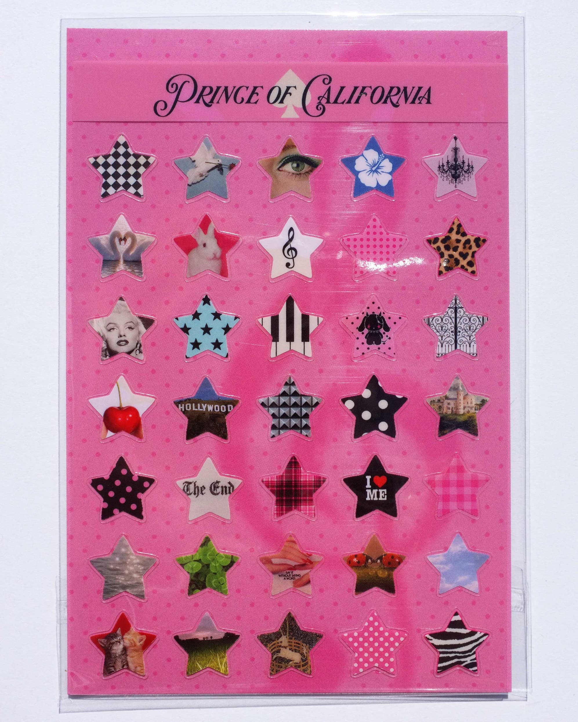 Prince of California Lucky Stars Transparent Sticker Sheet