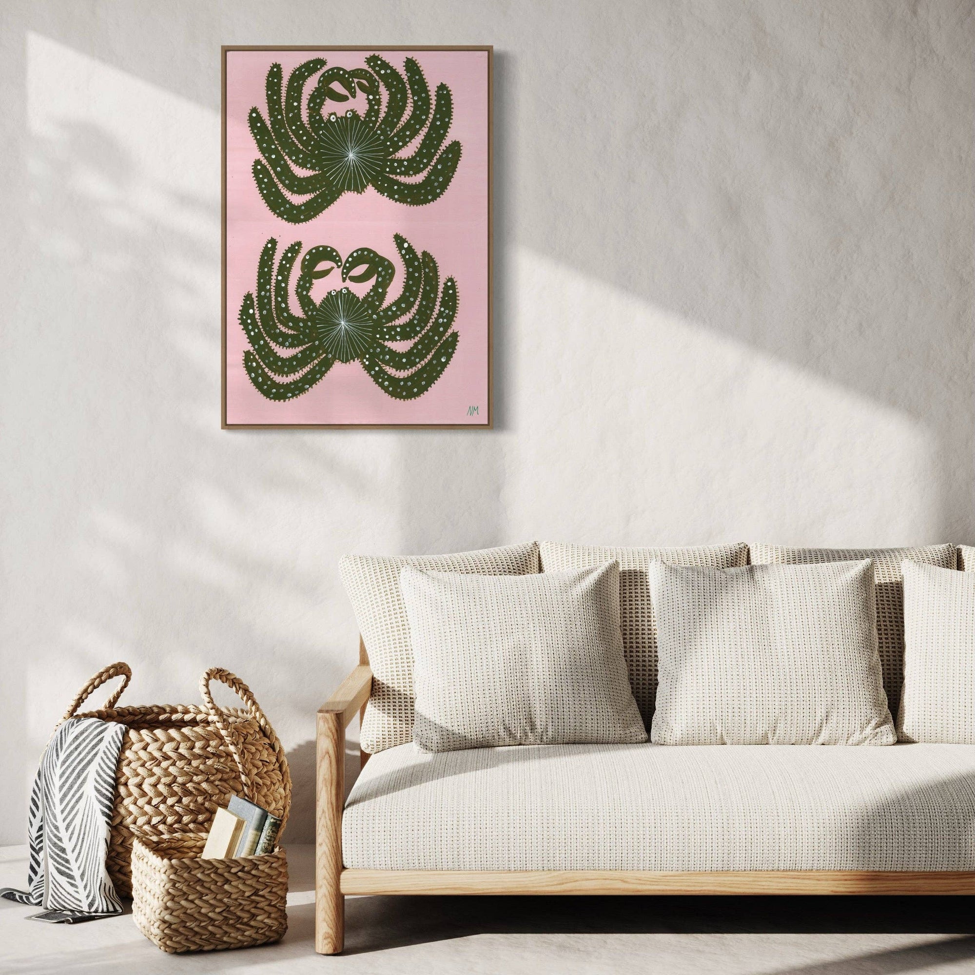Two green crabs: A3