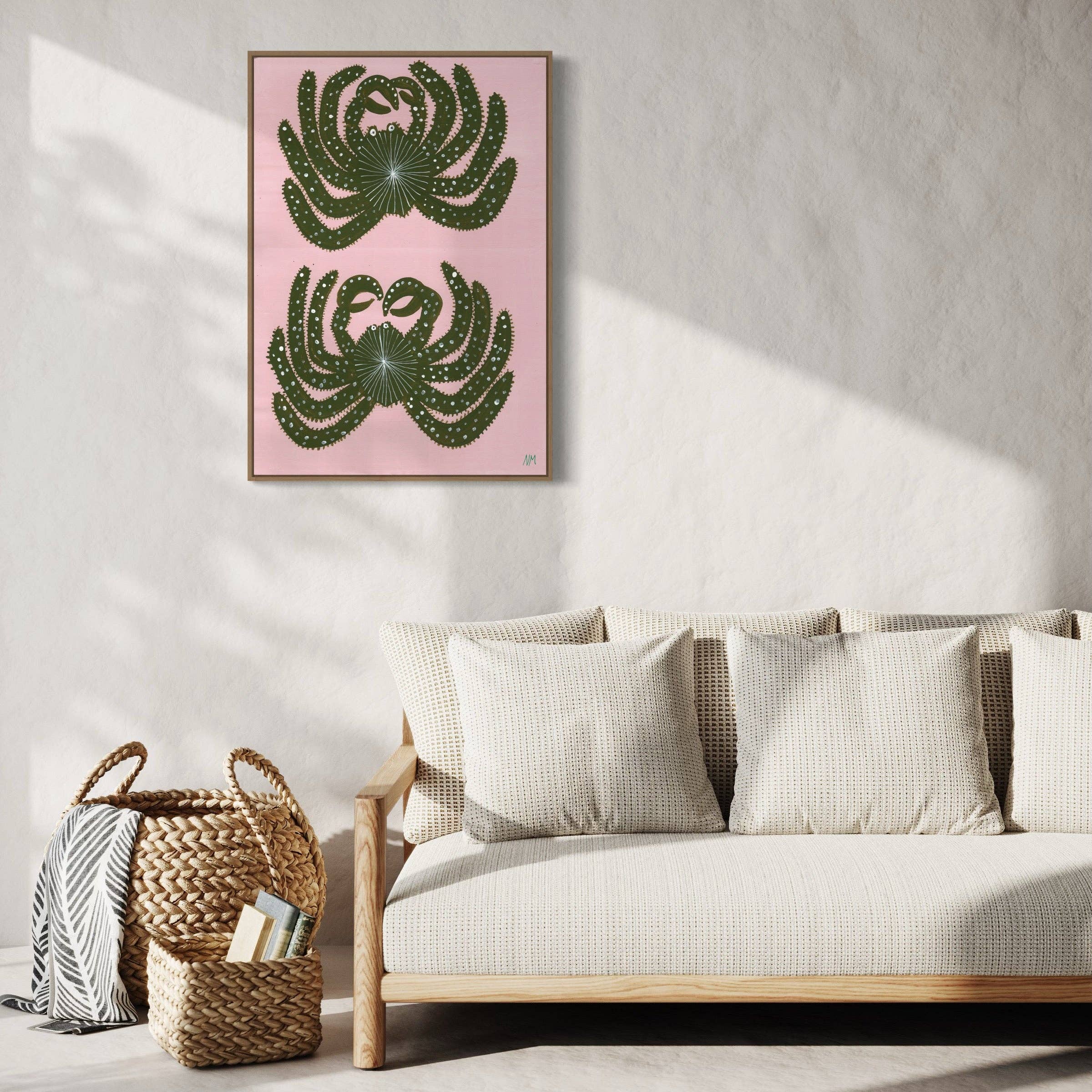 Two green crabs: A3