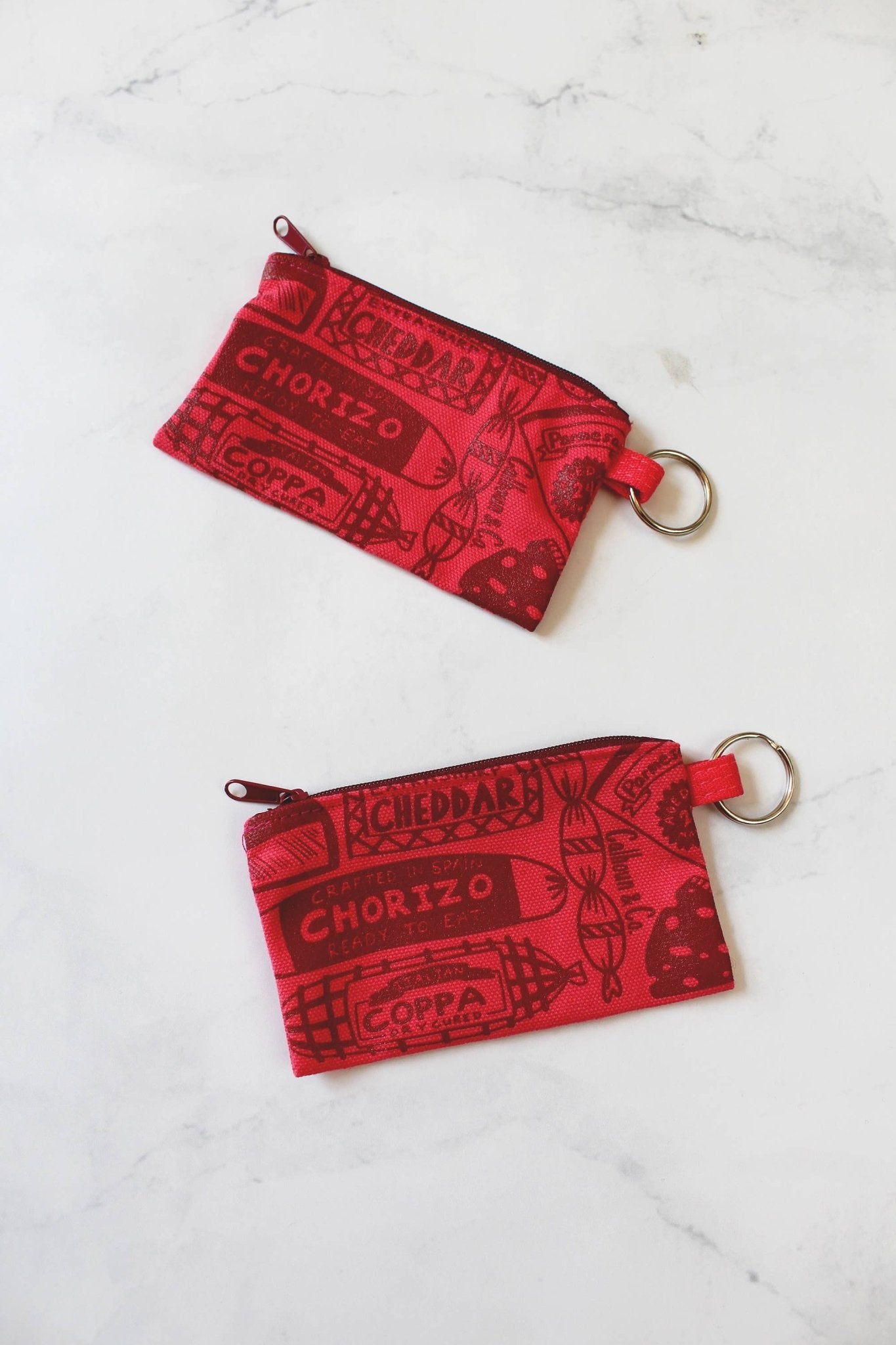 Charcuterie Cash Zipper Card Pouch with Keyring - Calhoun & Co. Modern Love Store Glasgow