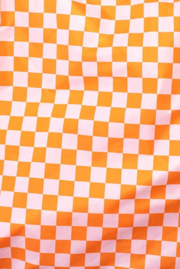 Checkerboard Pink & Orange | Medium - bag Kind Bag Modern Love Store Glasgow
