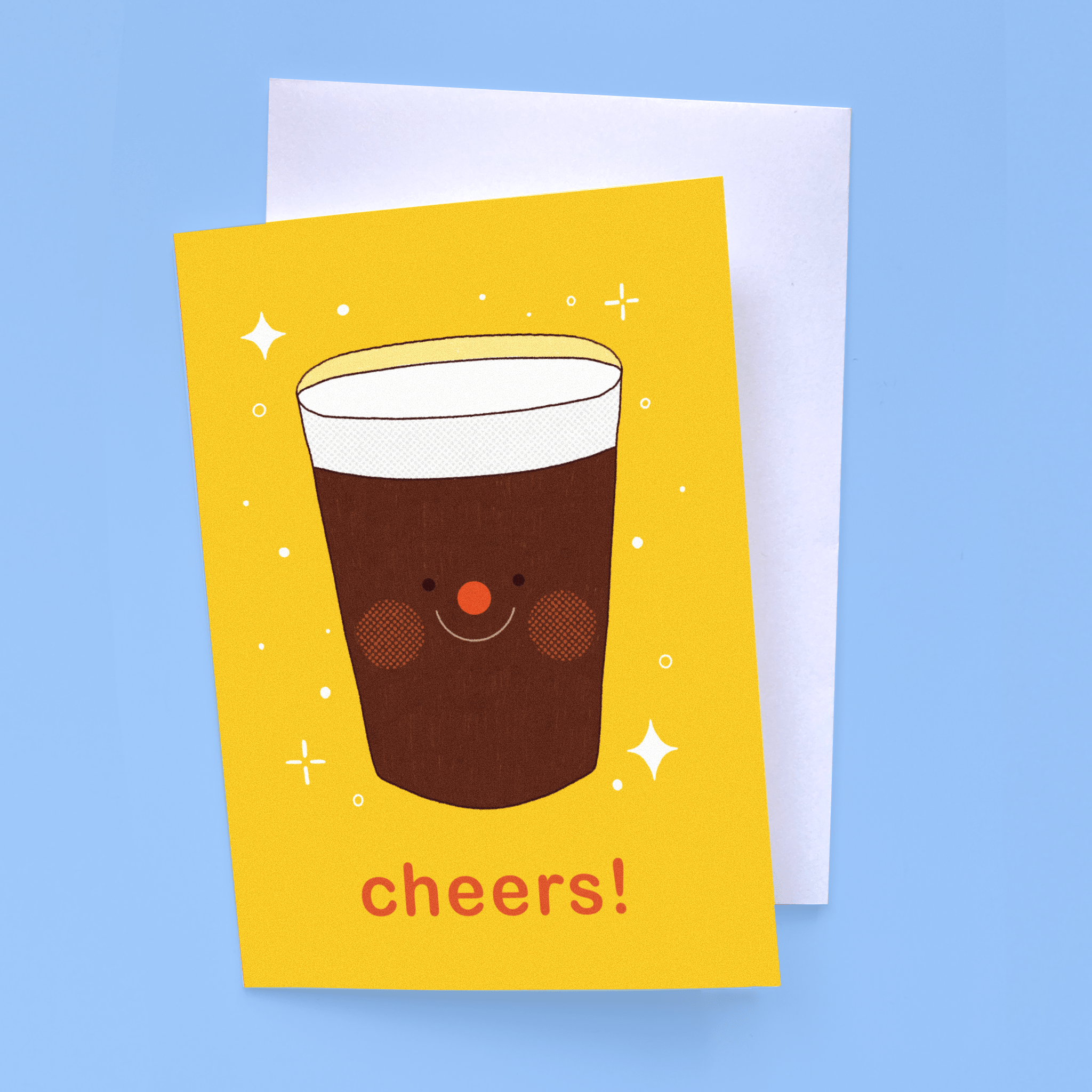 Cheers greetings card  - Iris Otto Illustration Modern Love Store Glasgow